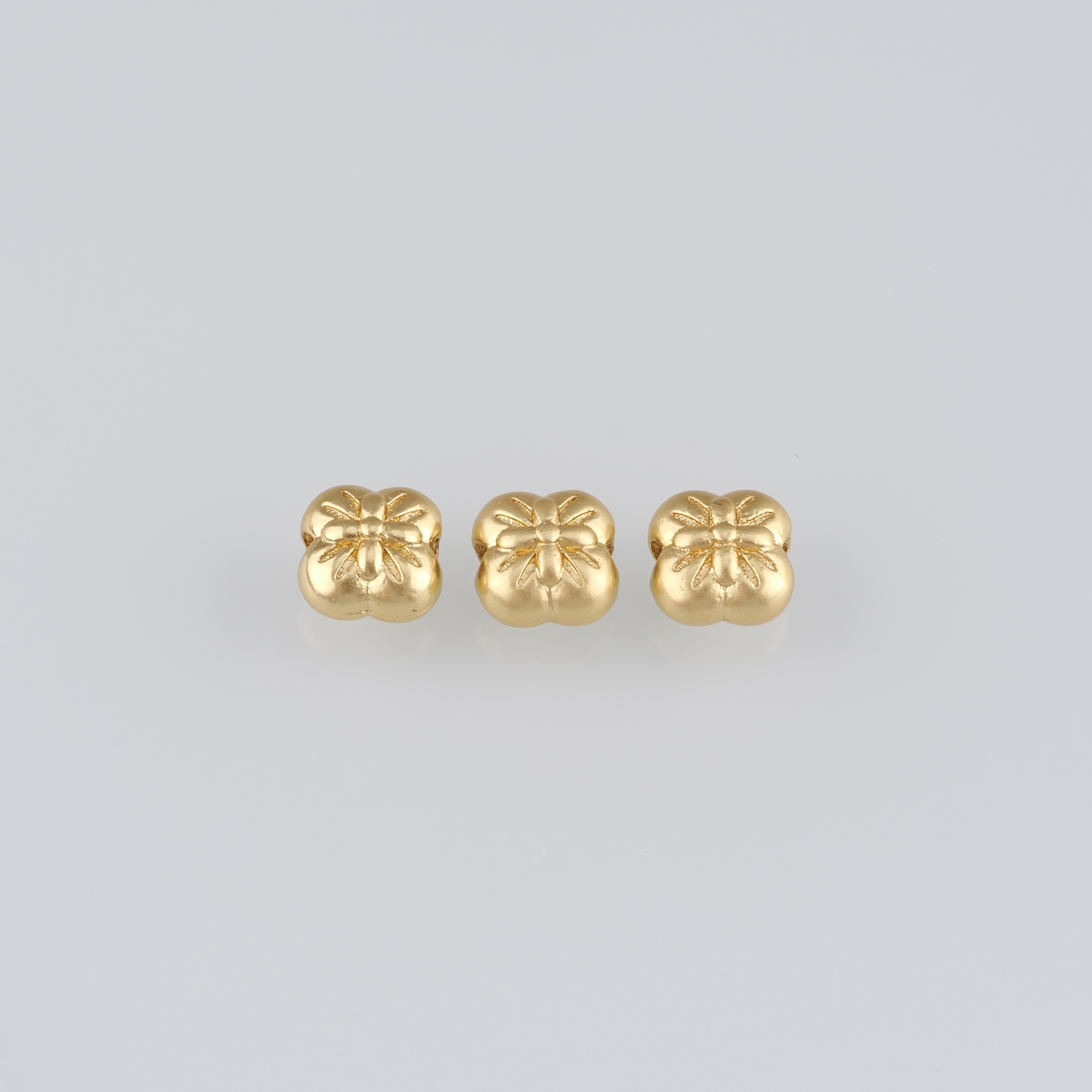 20Pcs 18K Gold Filled Flower Beads,Dainty Flower Flat Spacer Beads,DIY Jewelry Making Supply