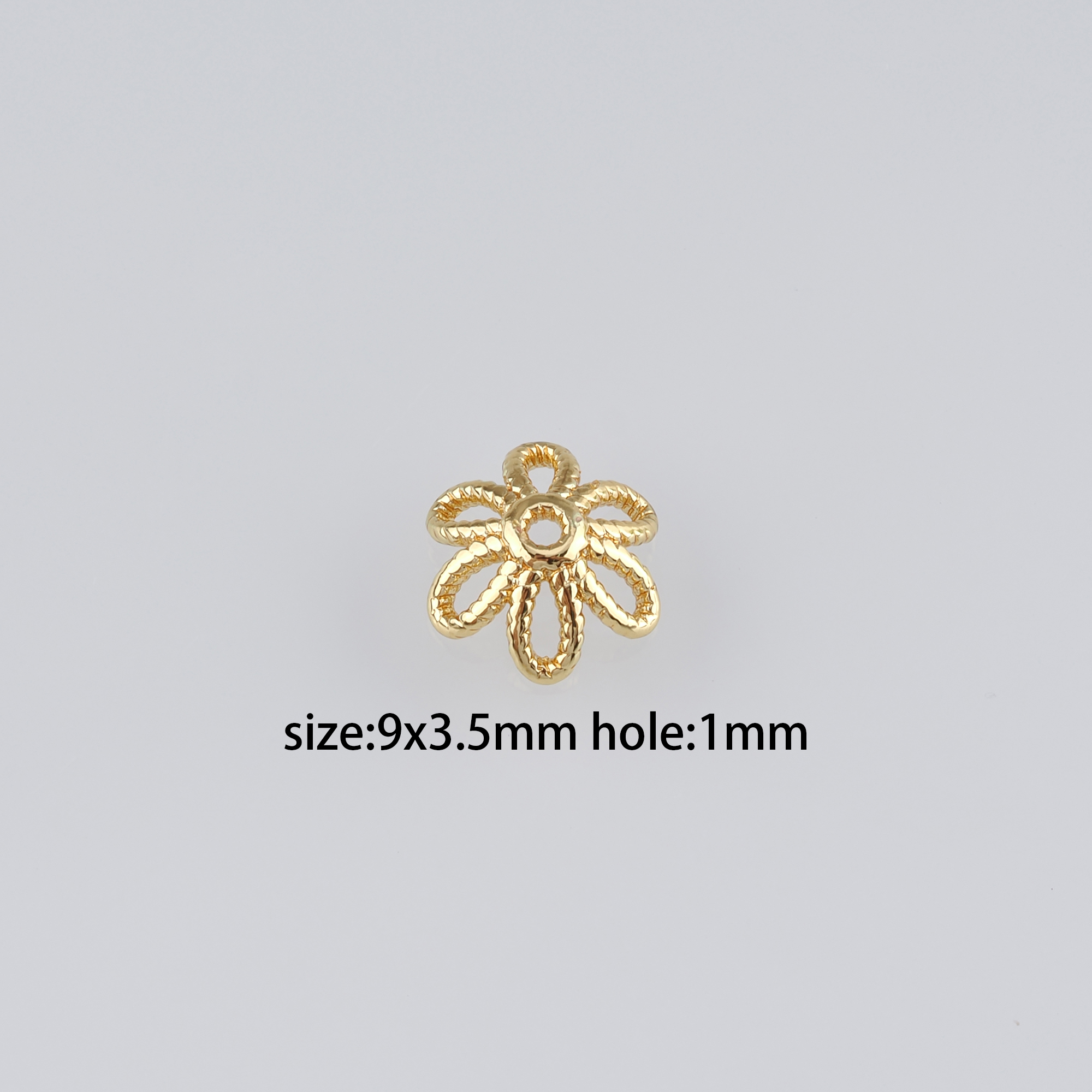 20Pcs 18K Gold Filled Flower Bead Caps,Pearl Caps,DIY Jewelry Making Supply