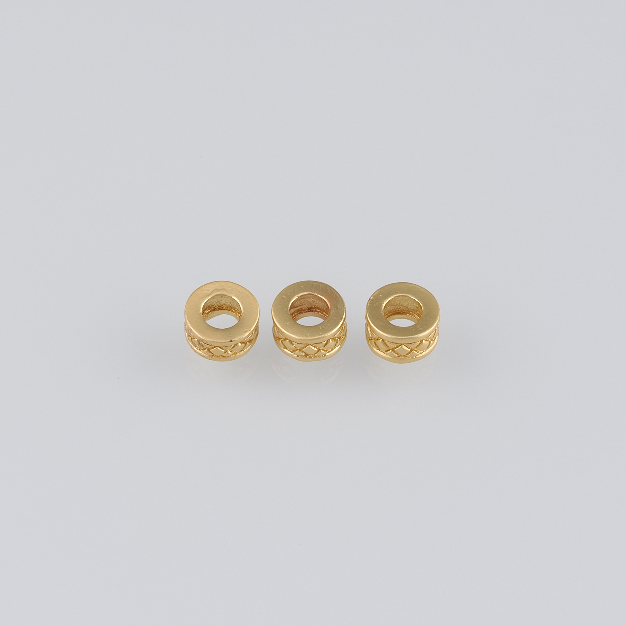 20Pcs 18K Gold Filled Round Flat Spacer Beads,Dainty Round Spacer Beads,DIY Jewelry Making Supply