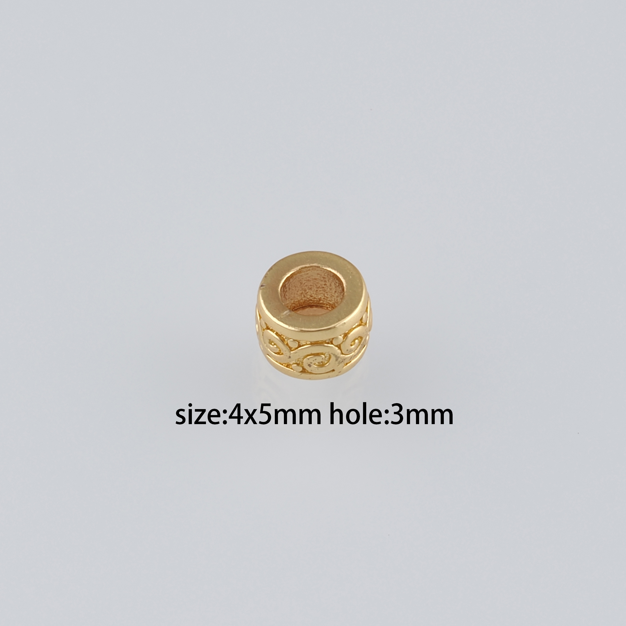 20Pcs 18K Gold Filled Round Flat Spacer Beads,Dainty Round Spacer Beads,DIY Jewelry Making Supply