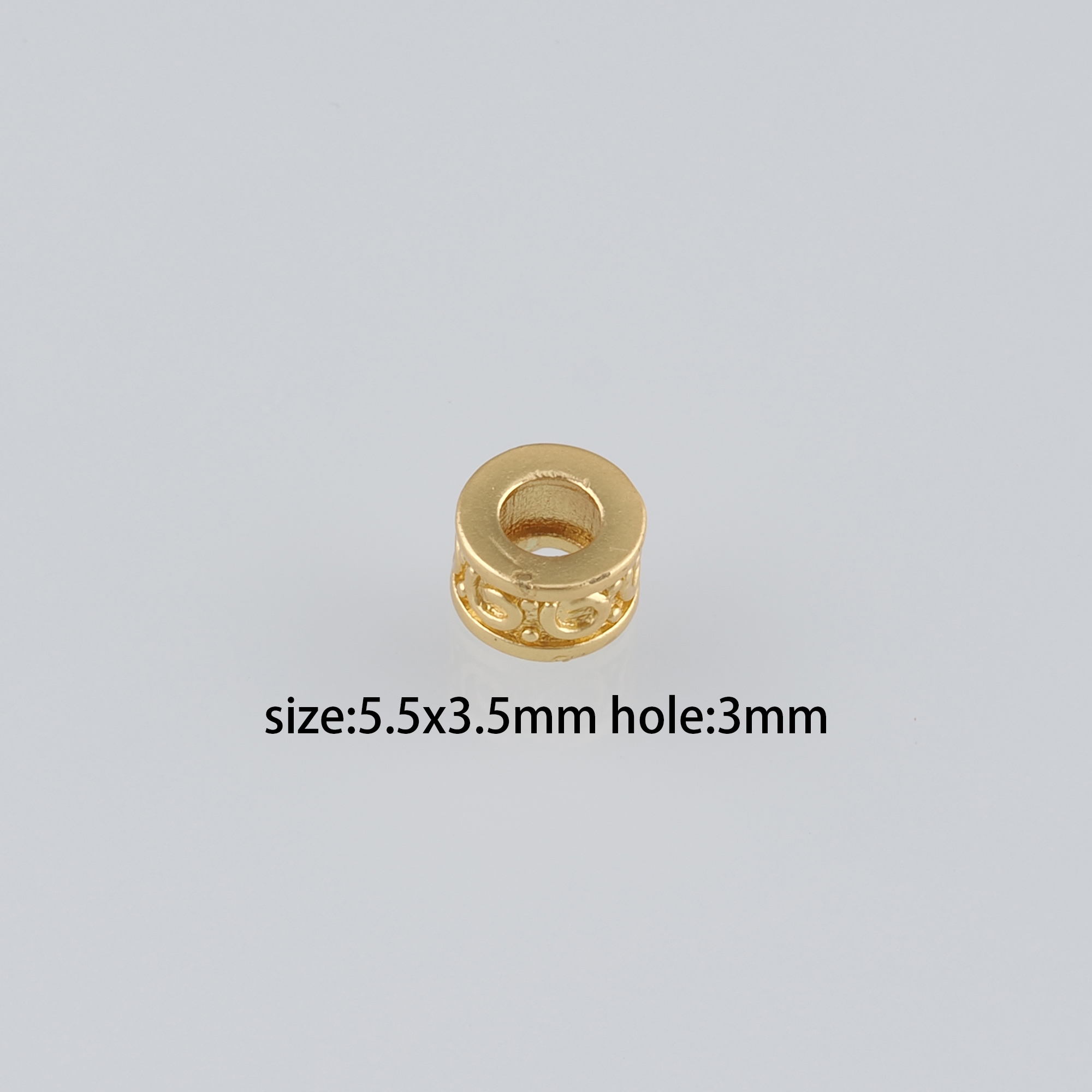 20Pcs 18K Gold Filled Round Flat Spacer Beads,Dainty Round Spacer Beads,DIY Jewelry Making Supply