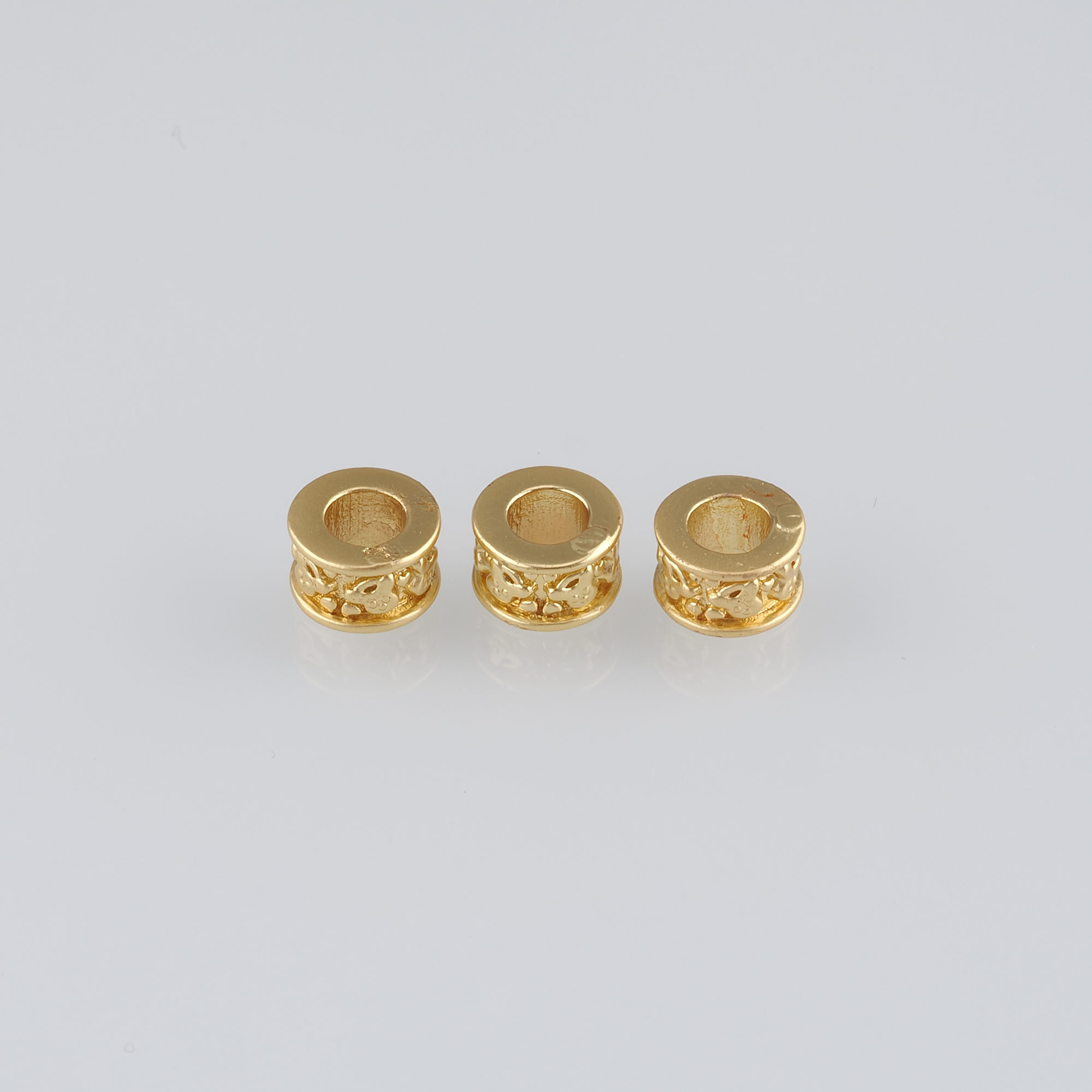 20Pcs 18K Gold Filled Round Flat Spacer Beads,Dainty Round Spacer Beads,DIY Jewelry Making Supply