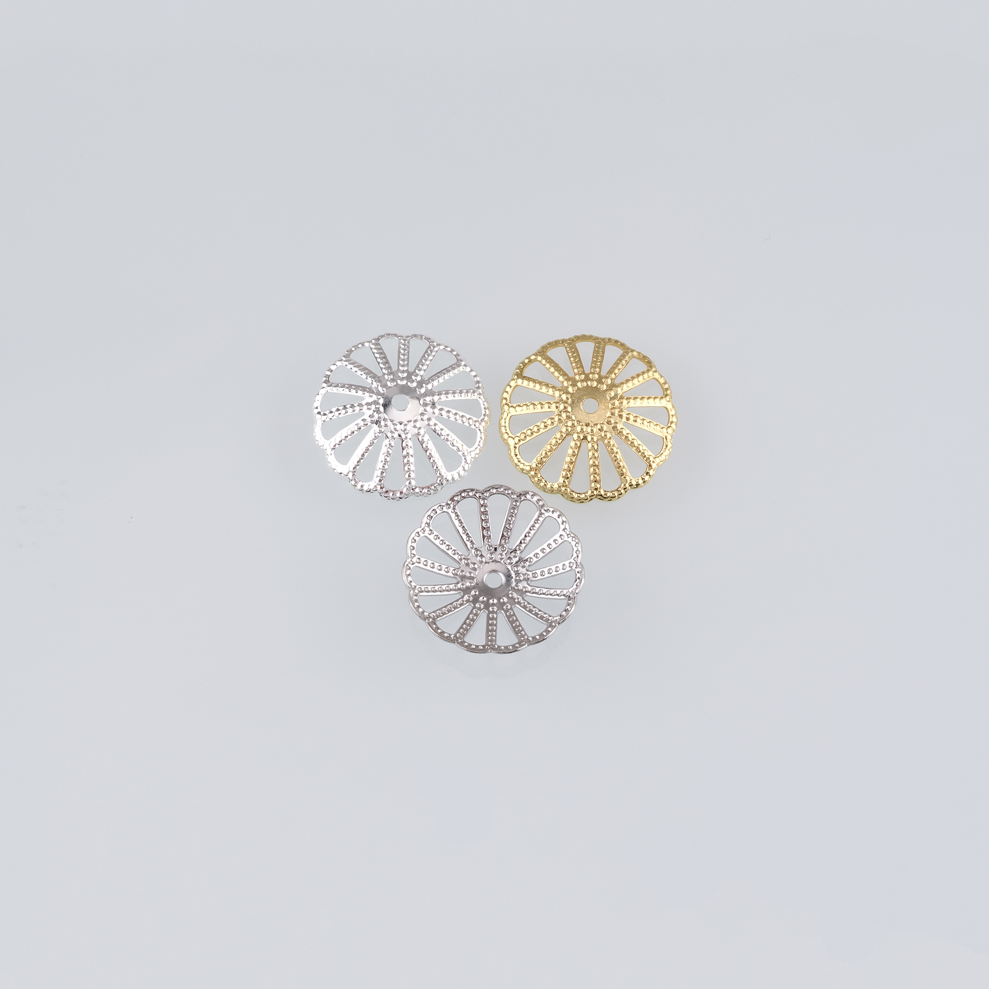 20Pcs 18K Gold Filled Flower Bead Caps,Pearl Caps,DIY Jewelry Making Supply
