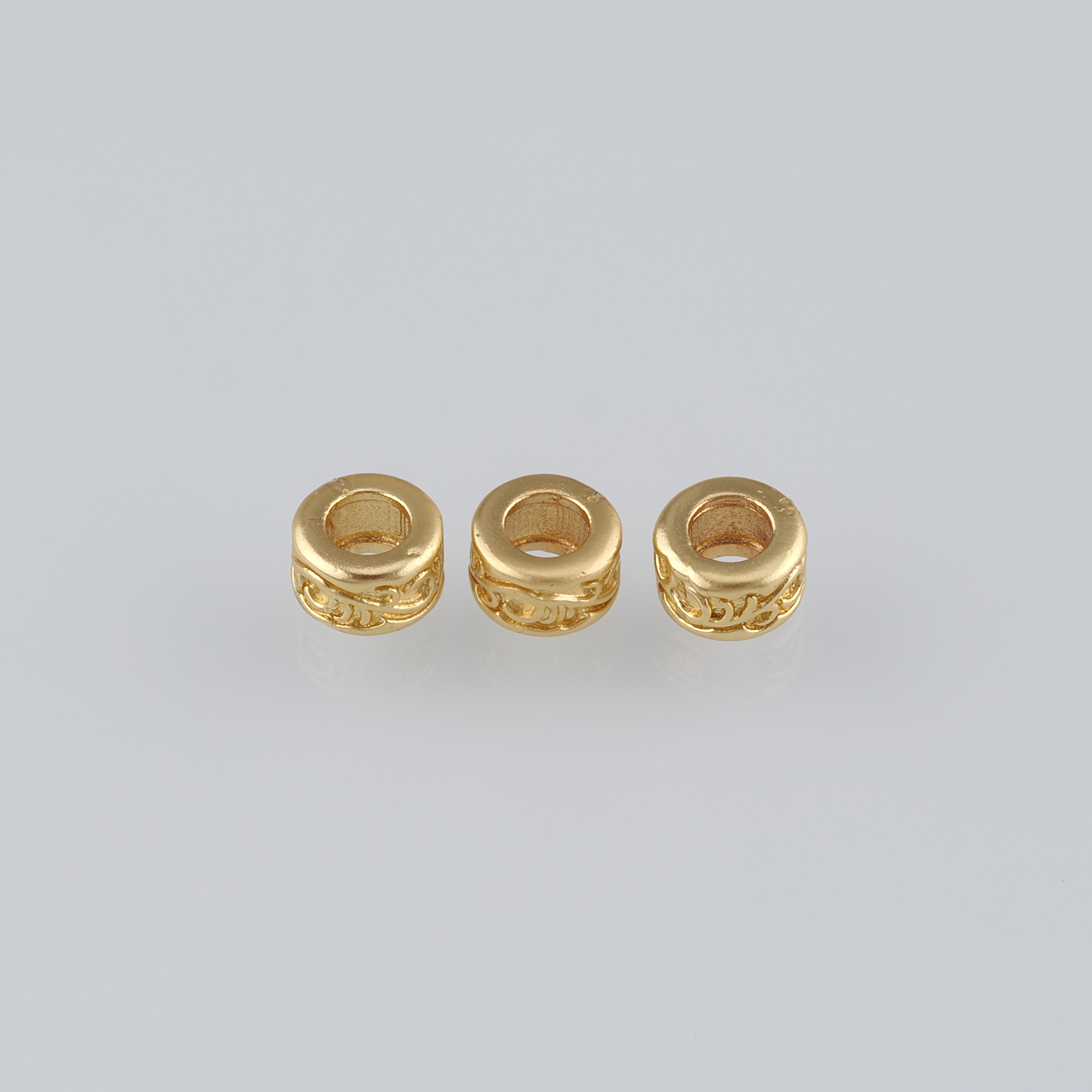 20Pcs 18K Gold Filled Round Flat Spacer Beads,Dainty Round Spacer Beads,DIY Jewelry Making Supply