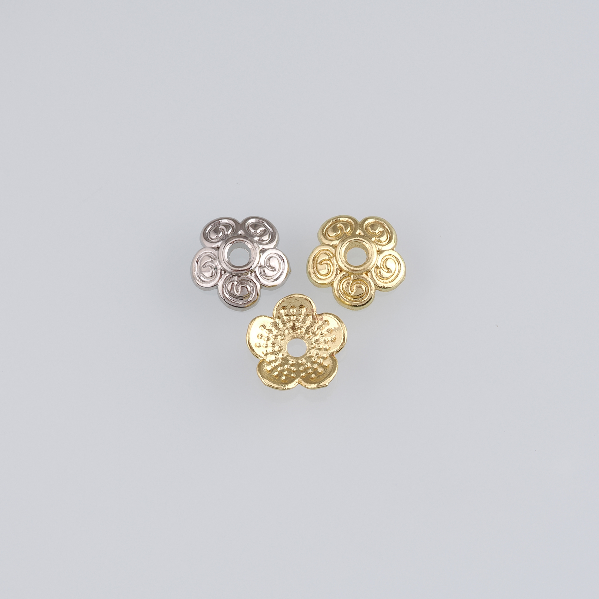 100Pcs 18K Gold Filled Flower Bead Caps,Pearl Caps,DIY Jewelry Making Supply