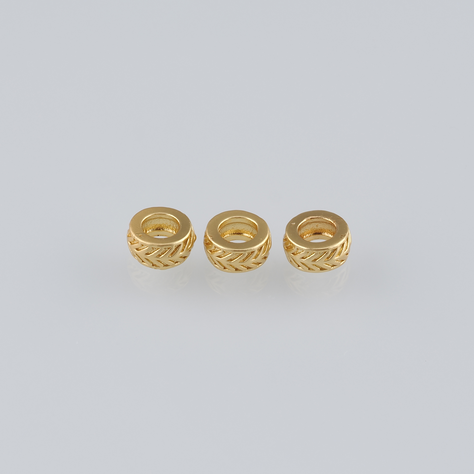 20Pcs 18K Gold Filled Round Flat Spacer Beads,Dainty Round Spacer Beads,DIY Jewelry Making Supply