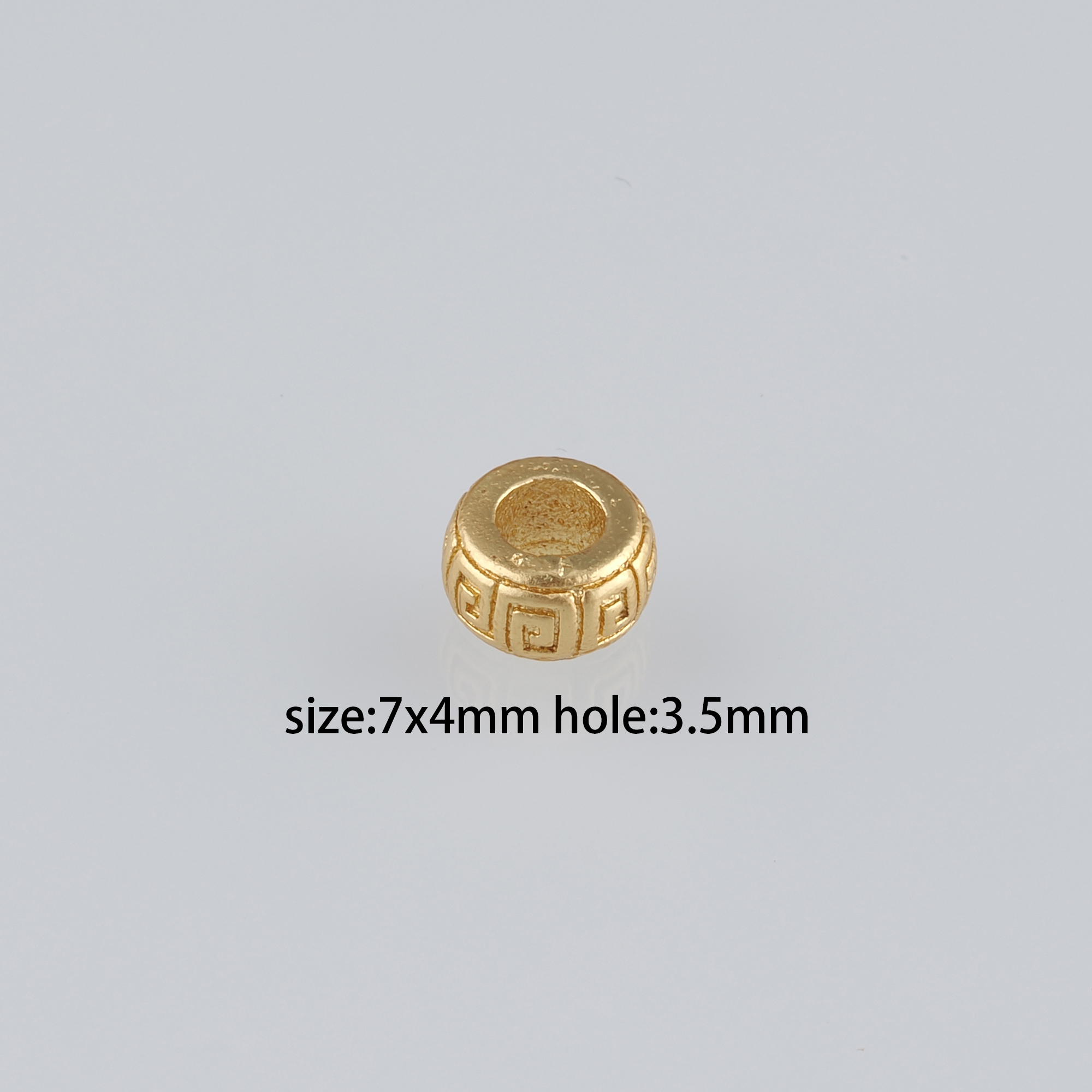 20Pcs 18K Gold Filled Round Flat Spacer Beads,Dainty Round Spacer Beads,DIY Jewelry Making Supply