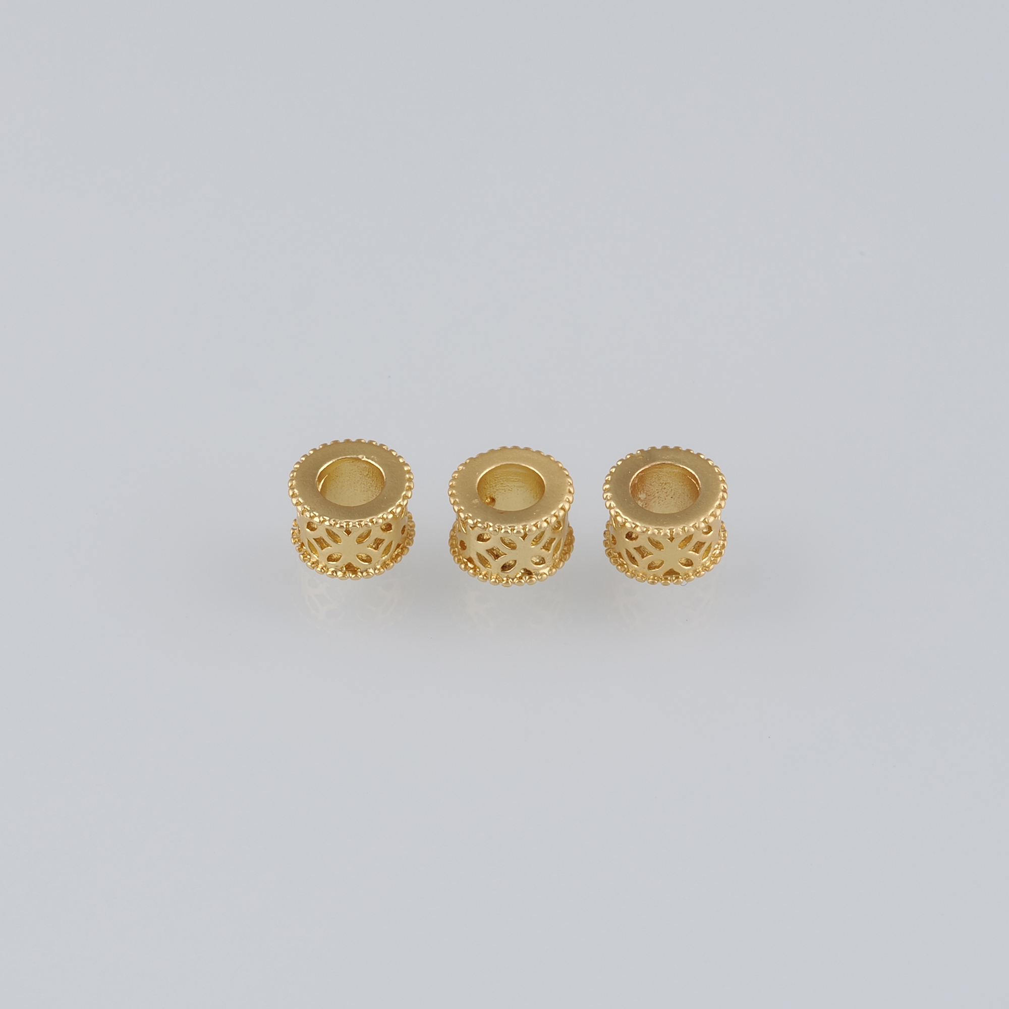20pcs 18K Gold Filled Barrel Spacer Beads,Dainty Barrel Beads for Bracelet Jewelry Necklace Making Supply