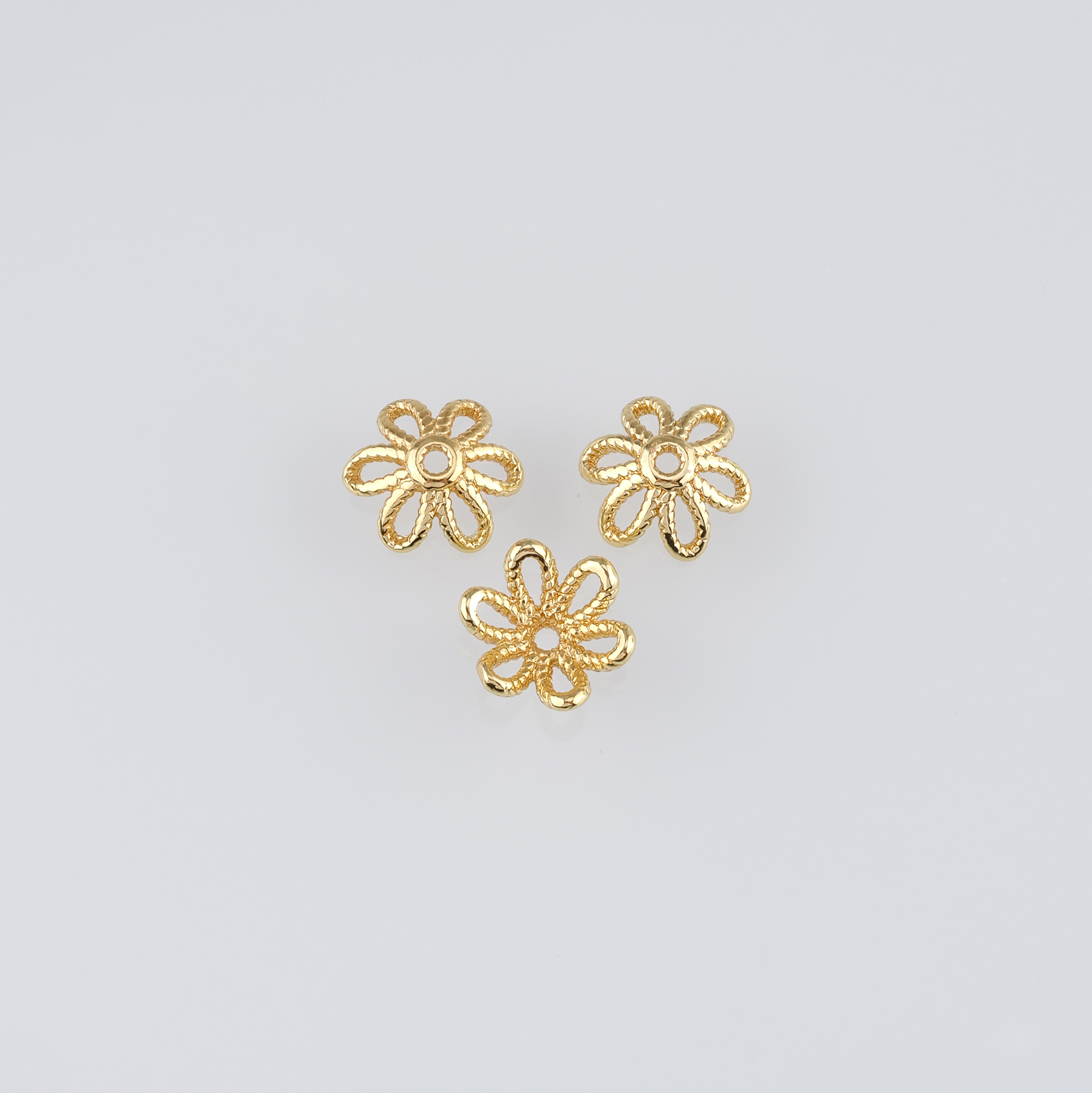 20Pcs 18K Gold Filled Flower Bead Caps,Pearl Caps,DIY Jewelry Making Supply