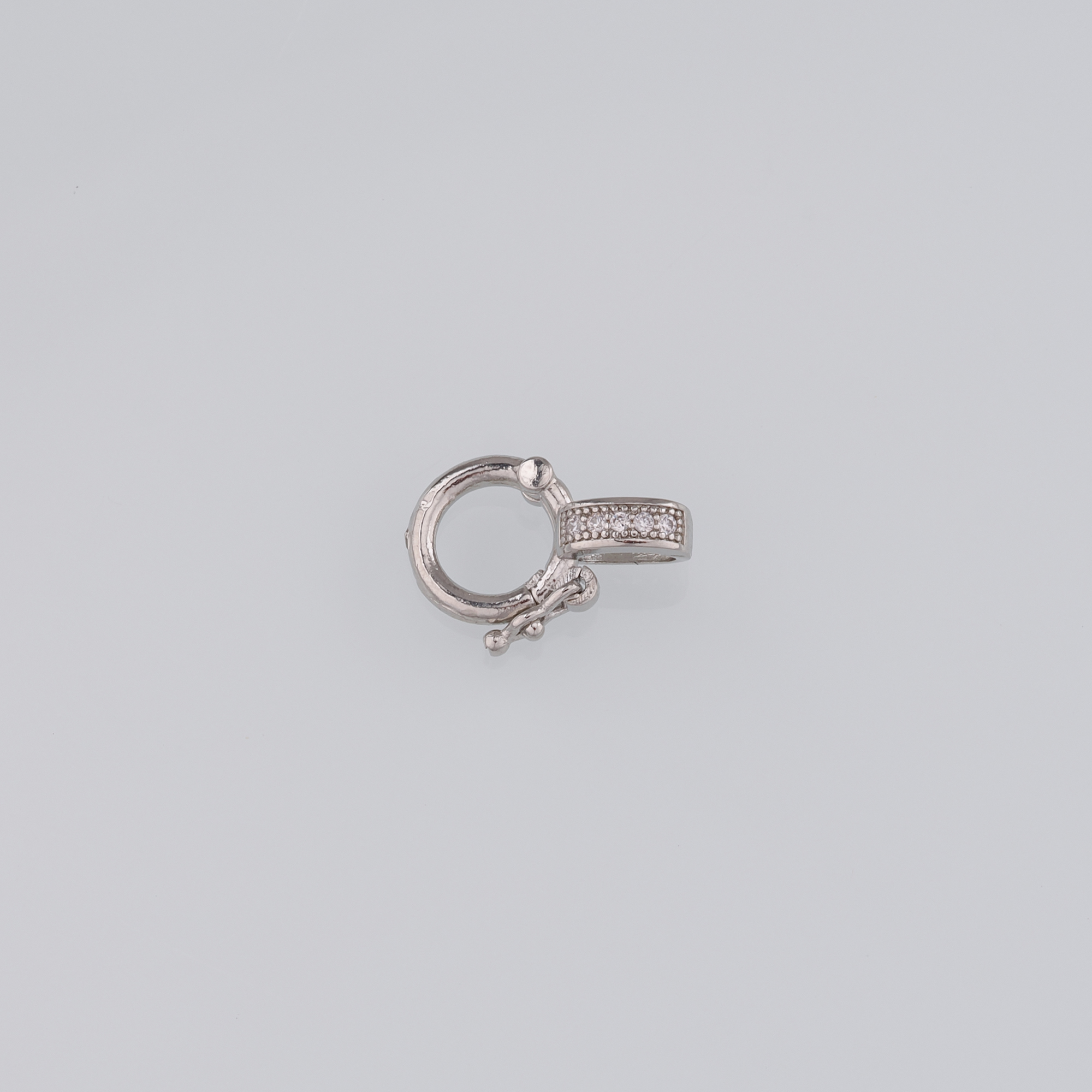 10pcs 18K Gold Filled Round Snap Clasp,Dainty Push Gate Clasp Lock for DIY Jewelry Necklace Bracelet