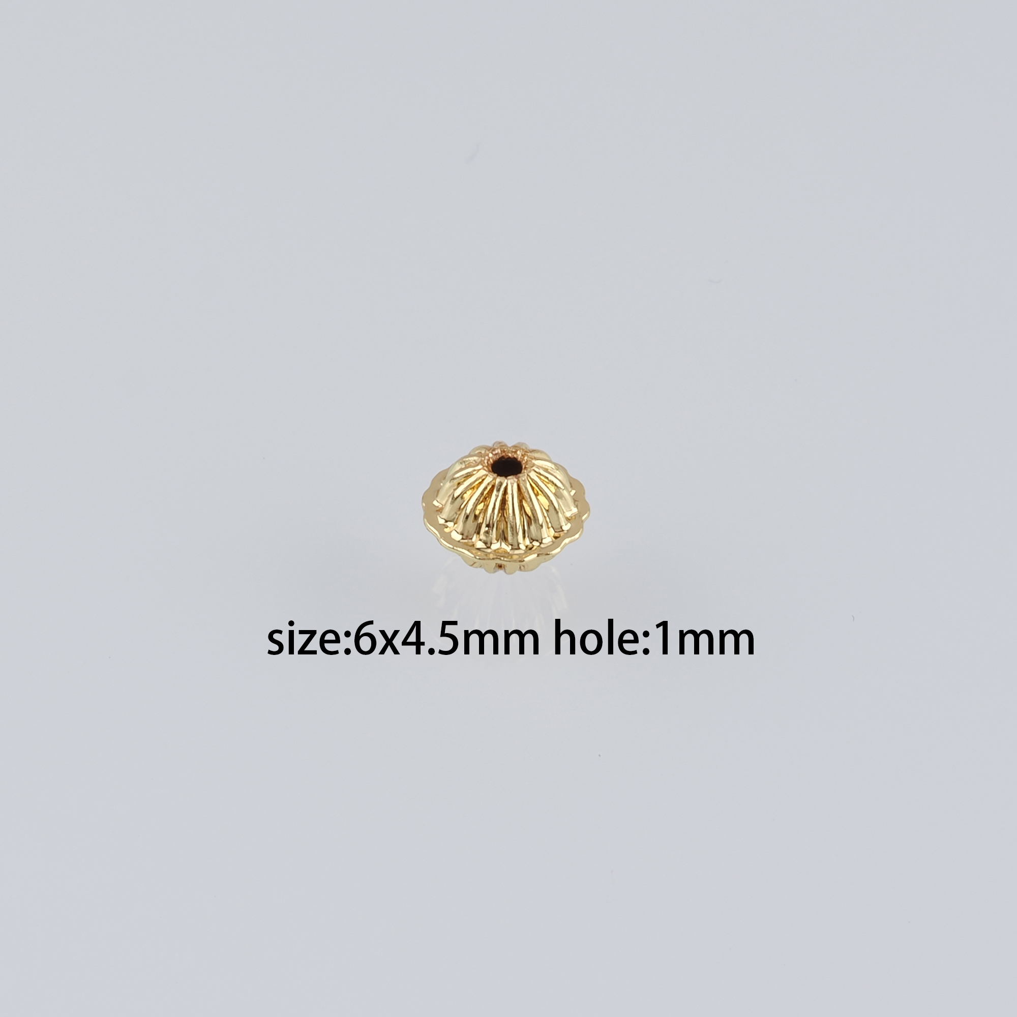 20Pcs 18K Gold Filled Round Flat Spacer Beads,Dainty Round Spacer Beads,DIY Jewelry Making Supply