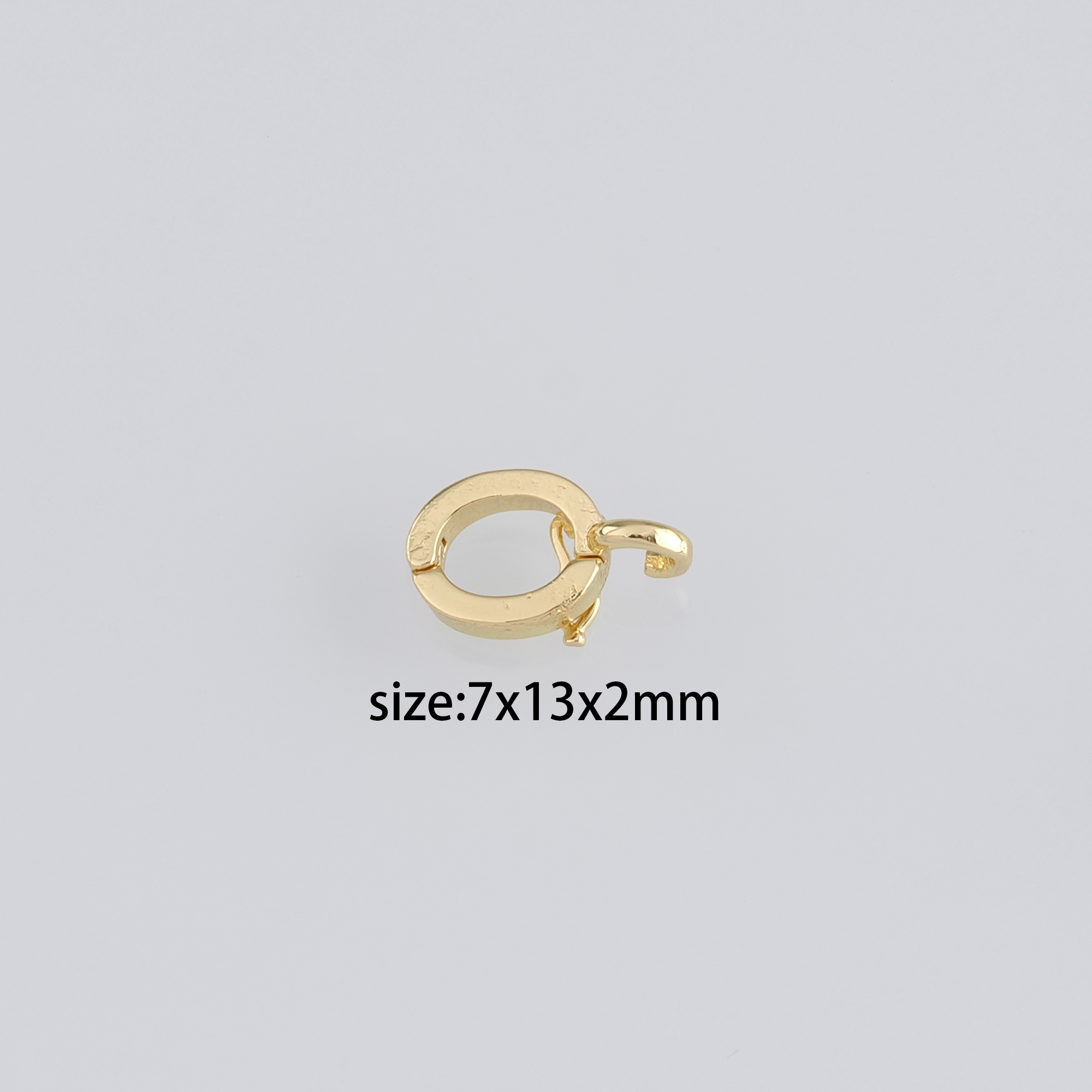 10pcs 18K Gold Filled Oval Snap Clasp,Dainty Push Gate Clasp Lock for DIY Jewelry Necklace Bracelet
