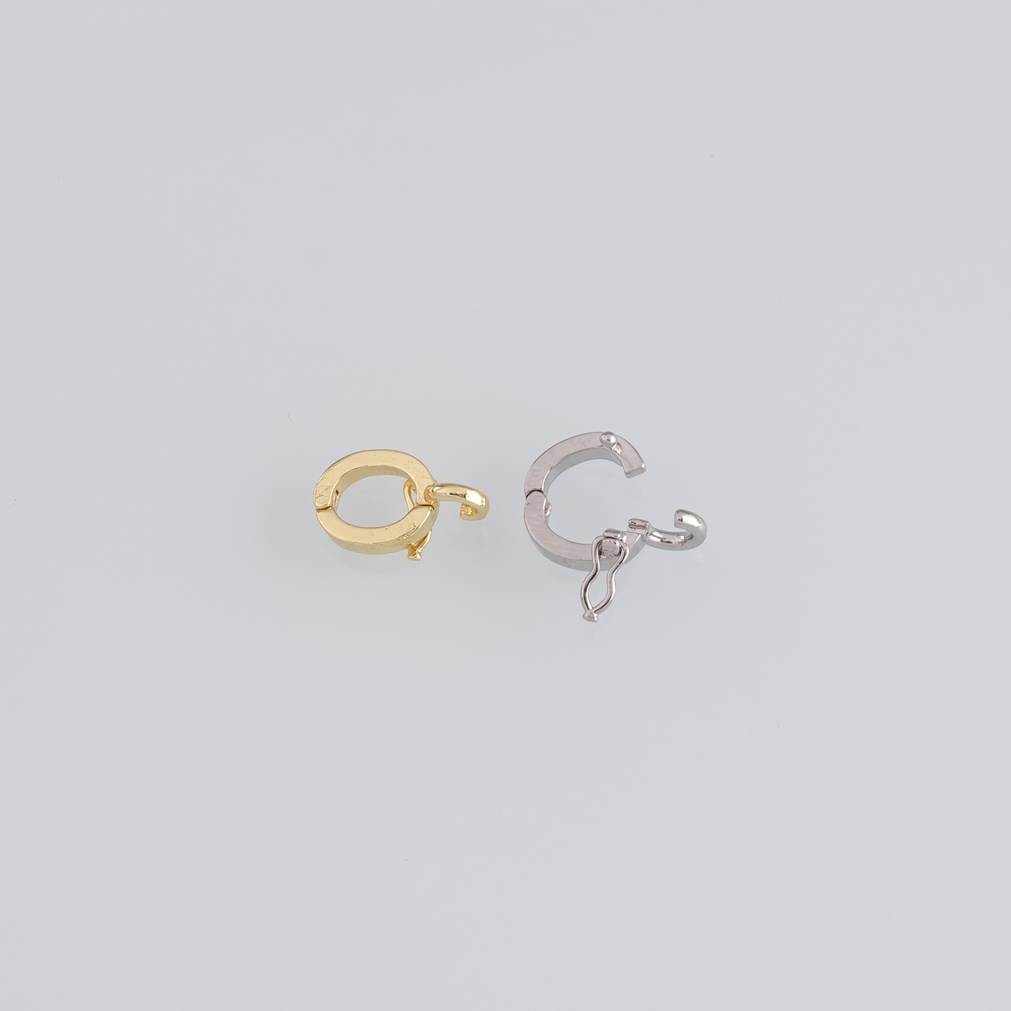 10pcs 18K Gold Filled Oval Snap Clasp,Dainty Push Gate Clasp Lock for DIY Jewelry Necklace Bracelet