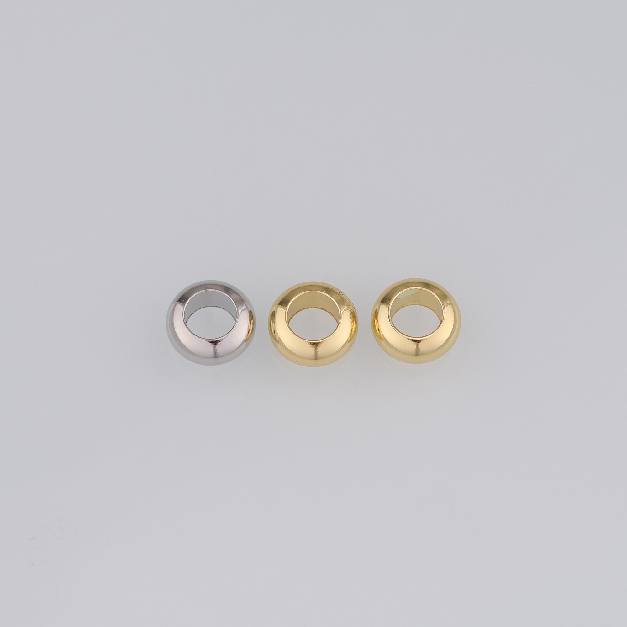 20Pcs 18K Gold Filled Round Flat Spacer Beads,Dainty Round Spacer Beads,DIY Jewelry Making Supply