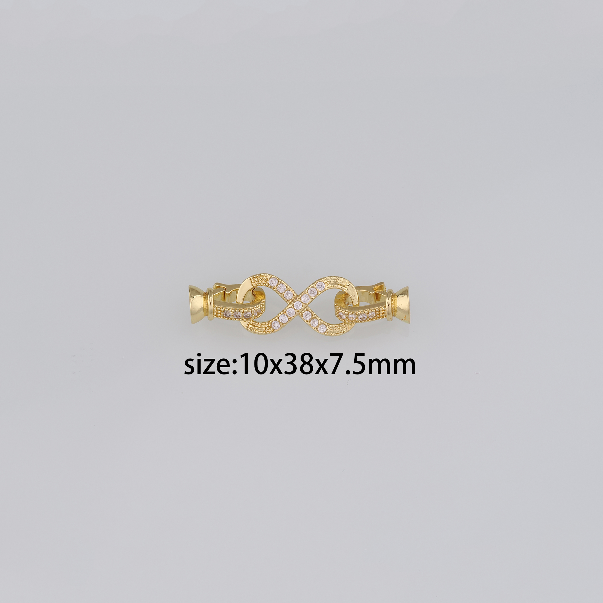 5pcs 18K Gold Filled End Clasp,Hook Clasps,Connector End Cap Clasp for DIY Jewelry Necklace Bracelet