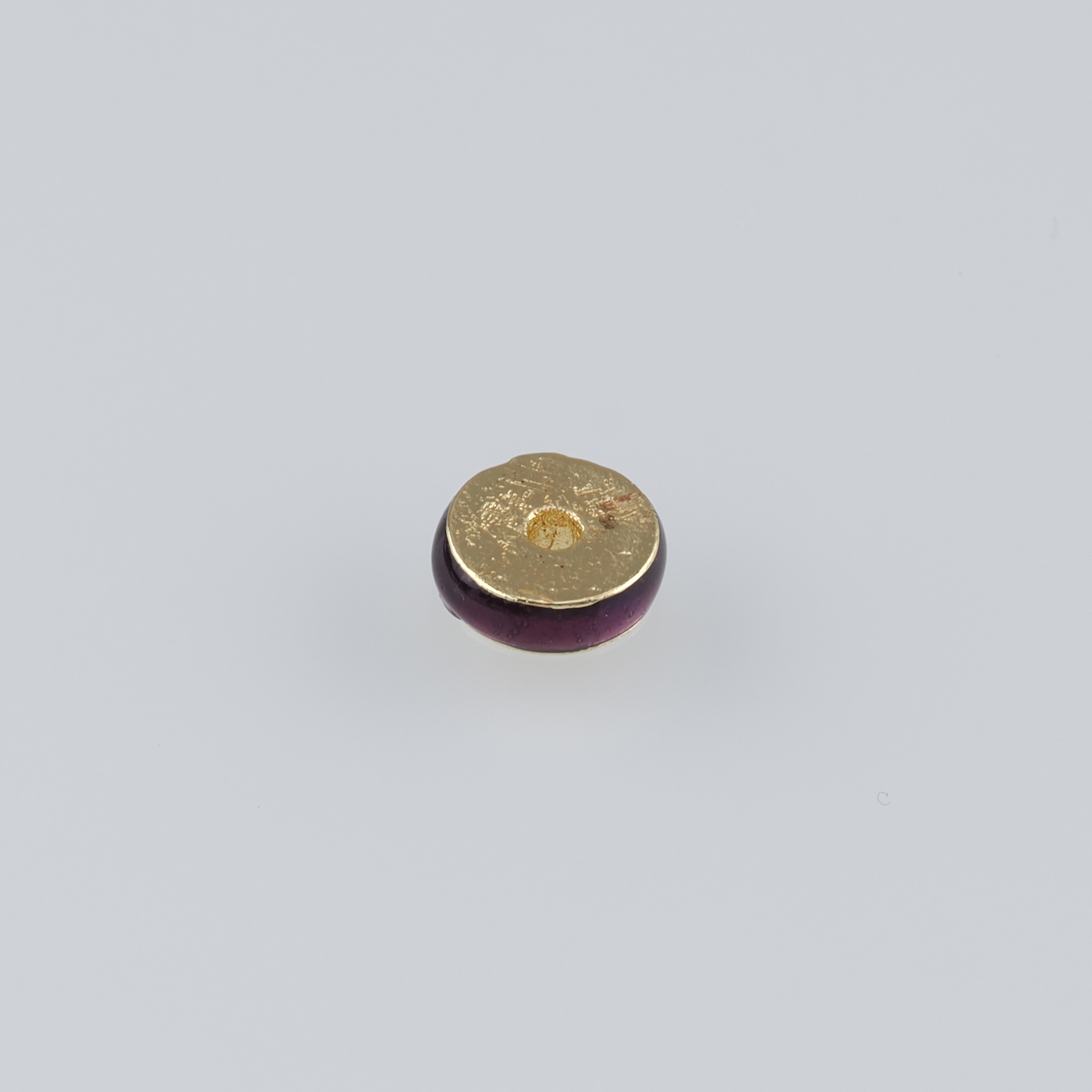 20pcs 18K Gold Filled Disc Spacer Beads,Enamel Flat Round Bead for Bracelet Jewelry Necklace Making Supply