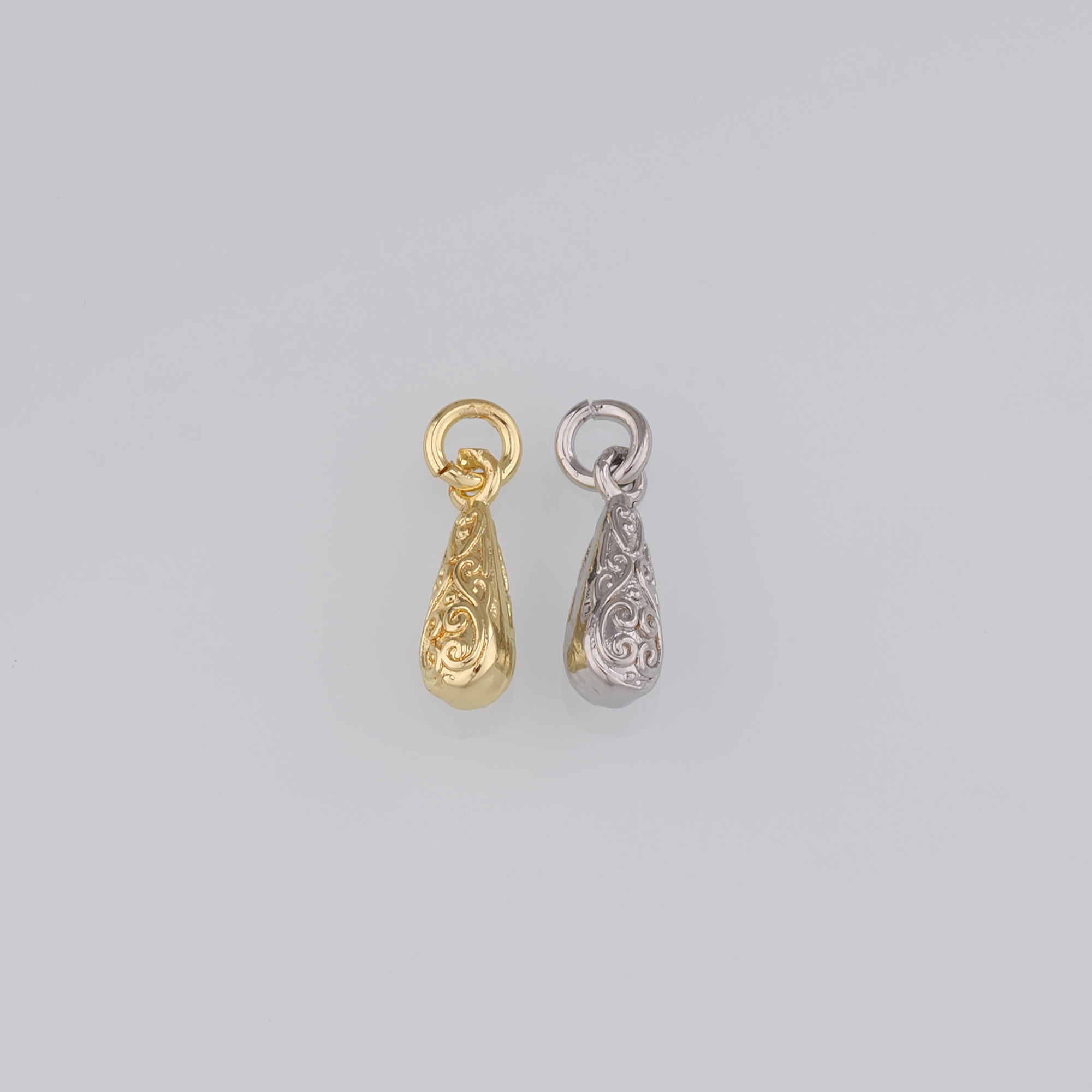 20Pcs 18K Gold Filled Teardrop Pendant,Water Drop Charm Earrings Necklace for DIY Jewelry Making Supply