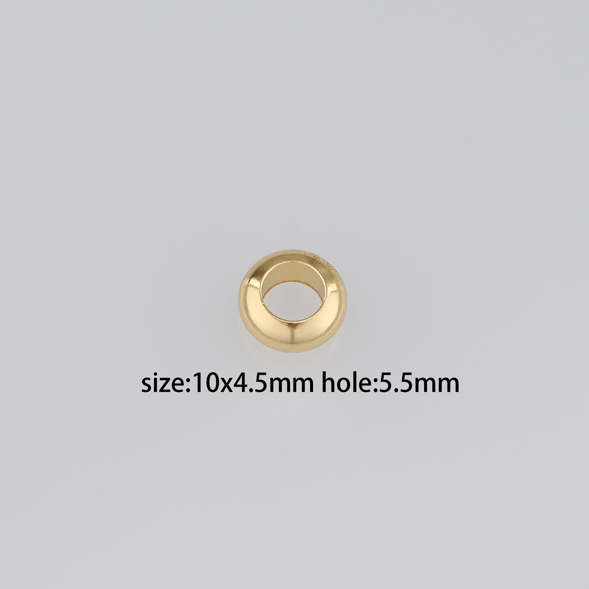 20Pcs 18K Gold Filled Round Flat Spacer Beads,Dainty Round Spacer Beads,DIY Jewelry Making Supply