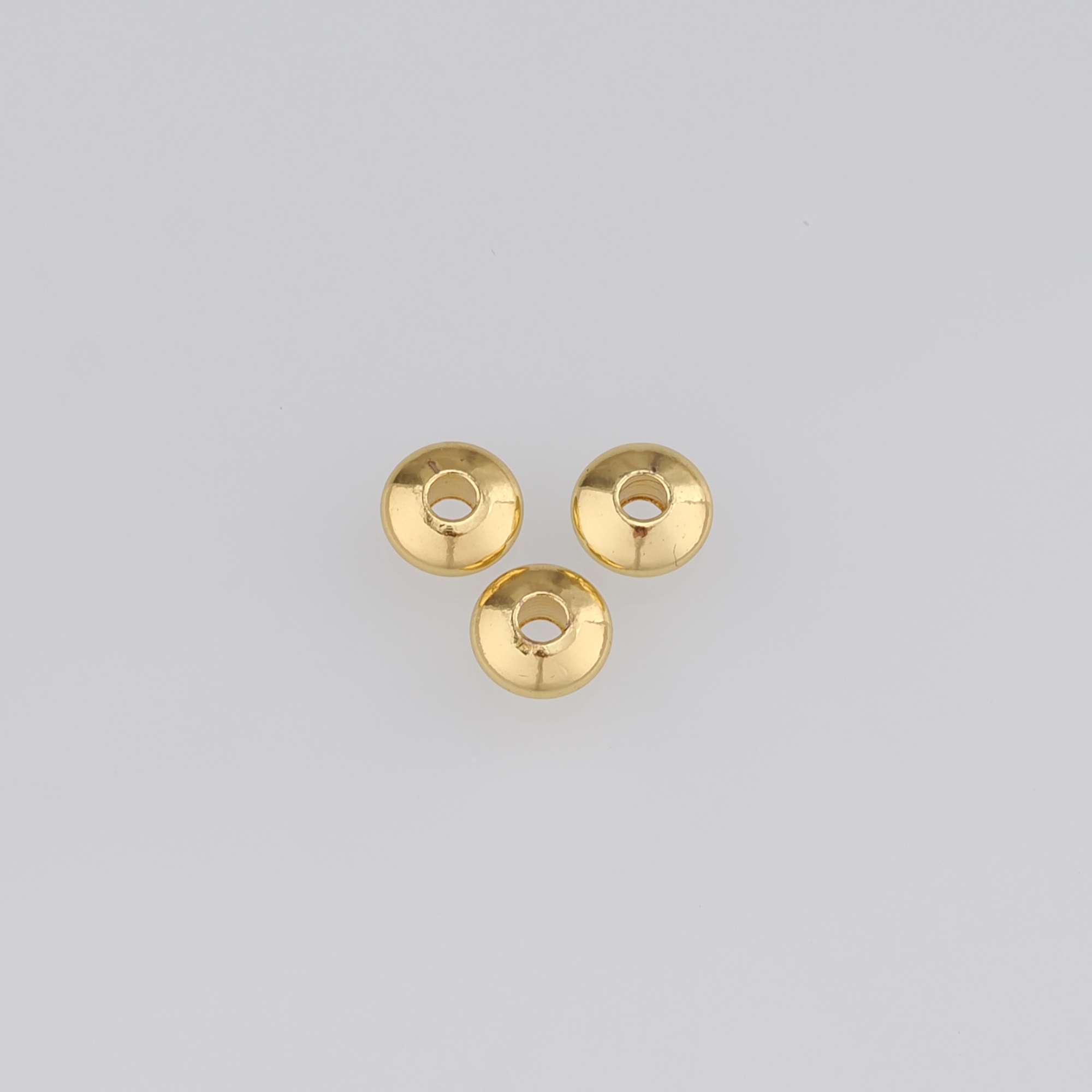 100Pcs 18K Gold Filled Round Flat Spacer Beads,Dainty Round Spacer Beads,DIY Jewelry Making Supply