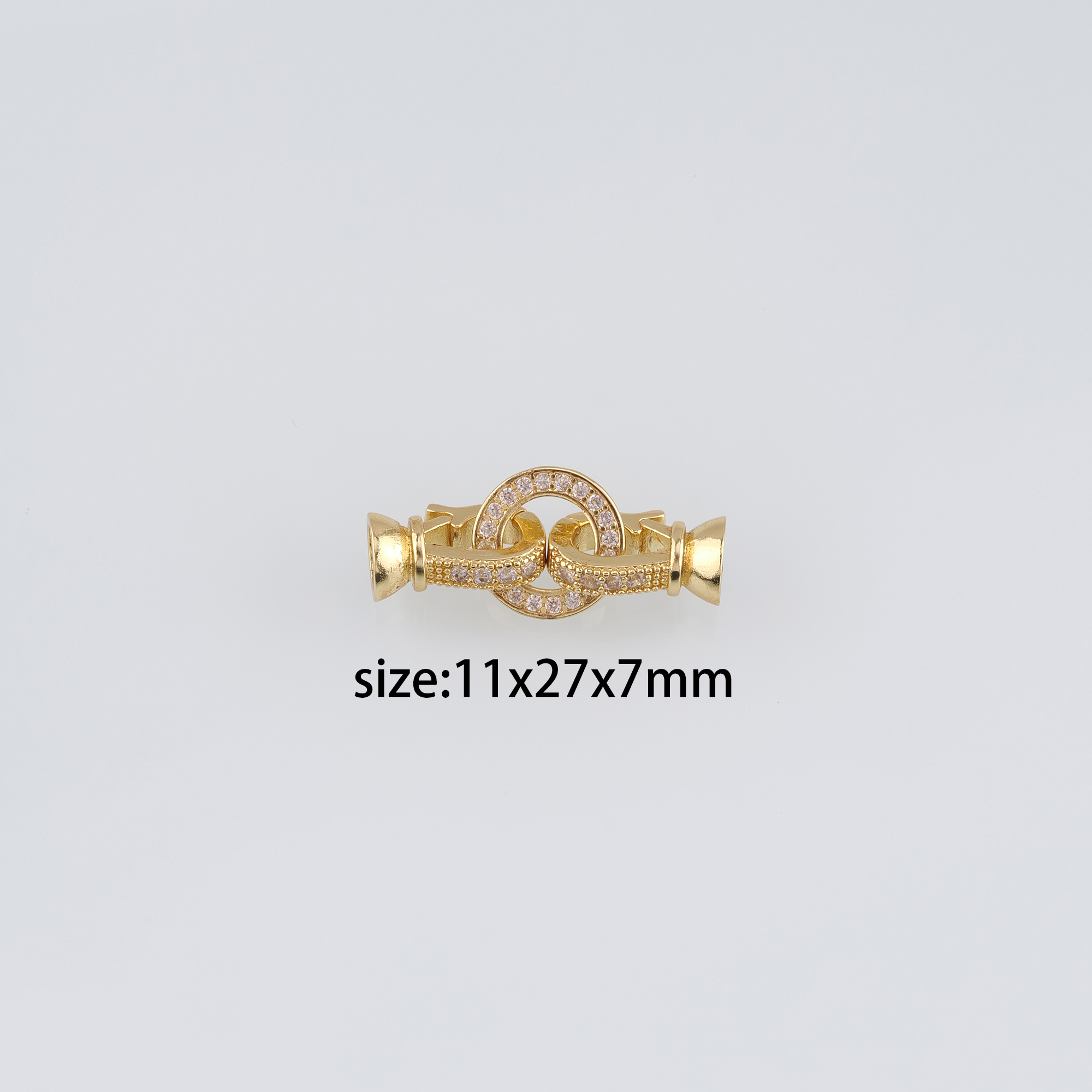 5pcs 18K Gold Filled End Clasp,Hook Clasps,Connector End Cap Clasp for DIY Jewelry Necklace Bracelet