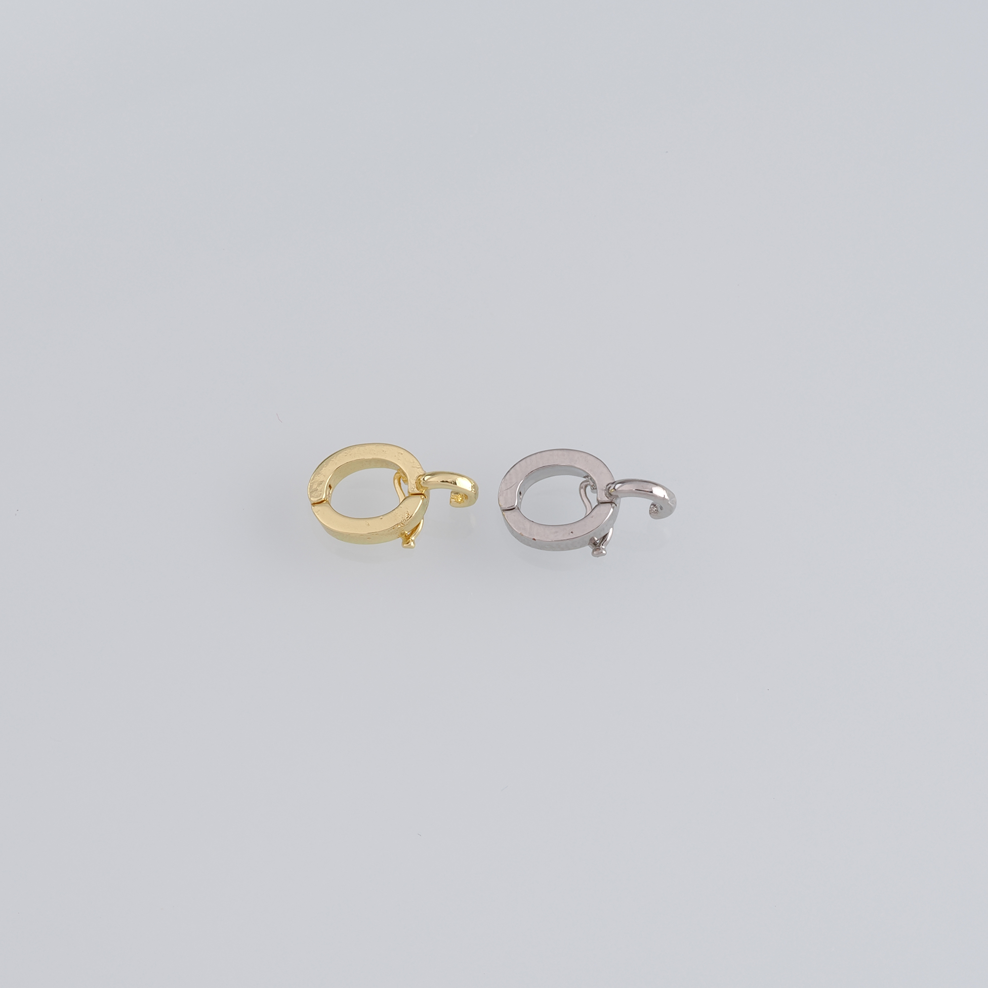 10pcs 18K Gold Filled Oval Snap Clasp,Dainty Push Gate Clasp Lock for DIY Jewelry Necklace Bracelet