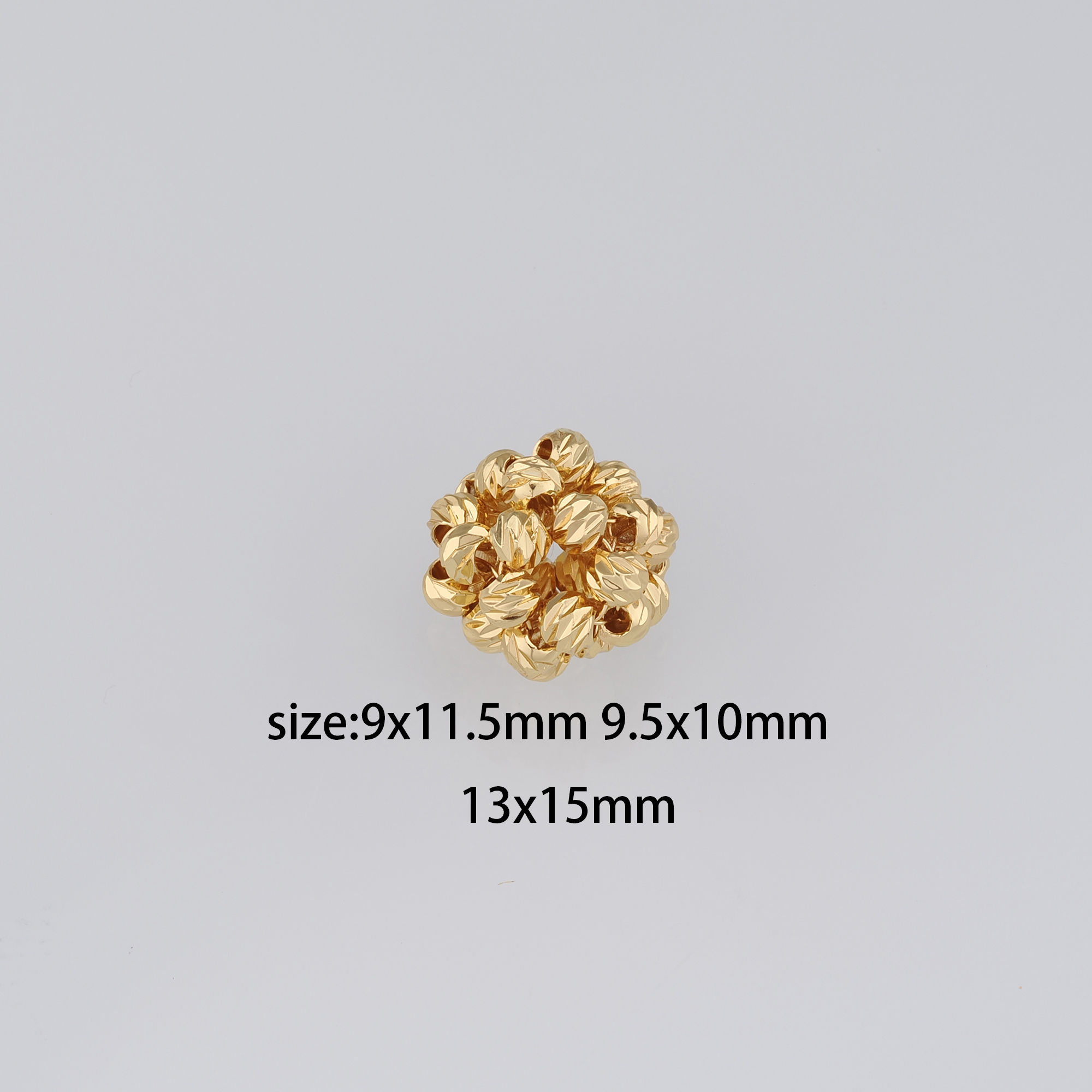 5Pcs 18K Gold Filled Round Spacer Beads,Gold Beads,Ball Bead for Bracelet Jewelry Necklace Making Supply