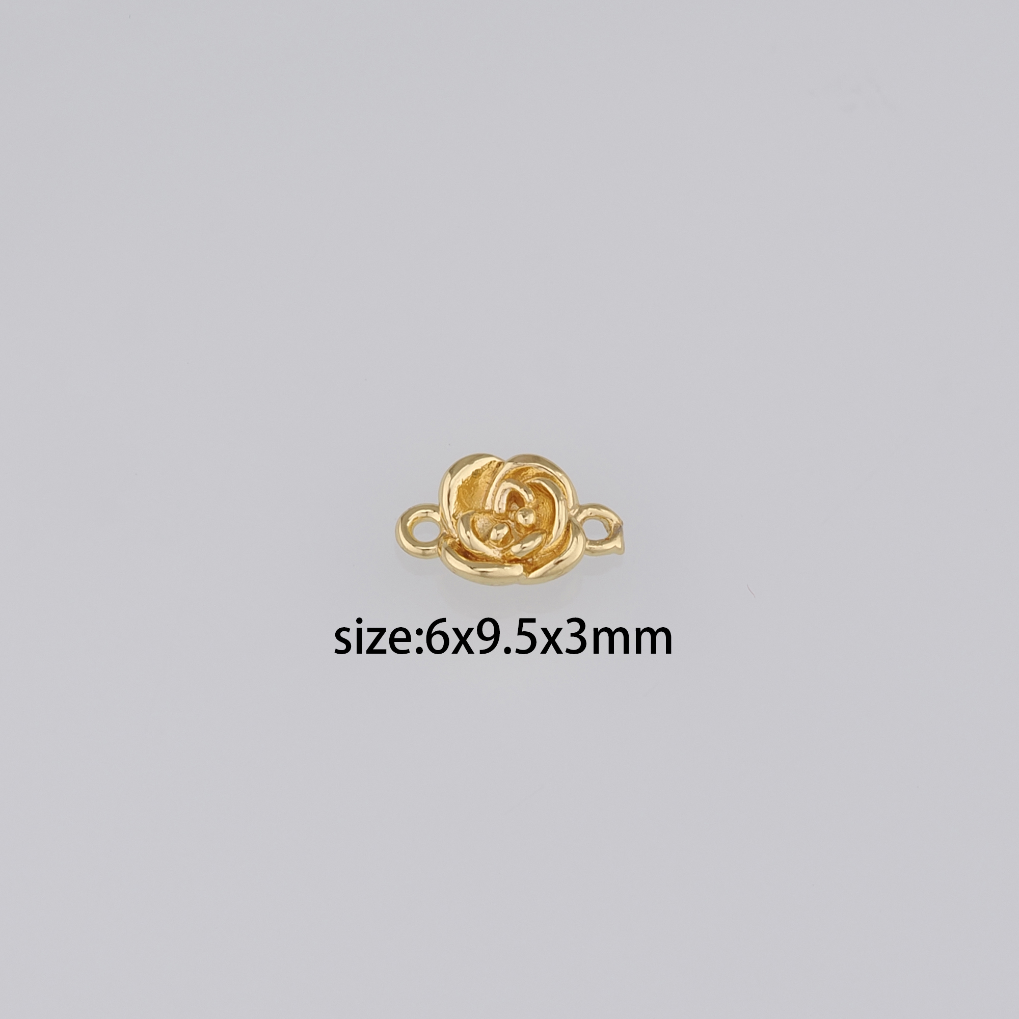 20pcs 18K Gold Filled Flower Connector,Dainty Floral Charm Necklace Bracelet for DIY Jewelry Making Supply