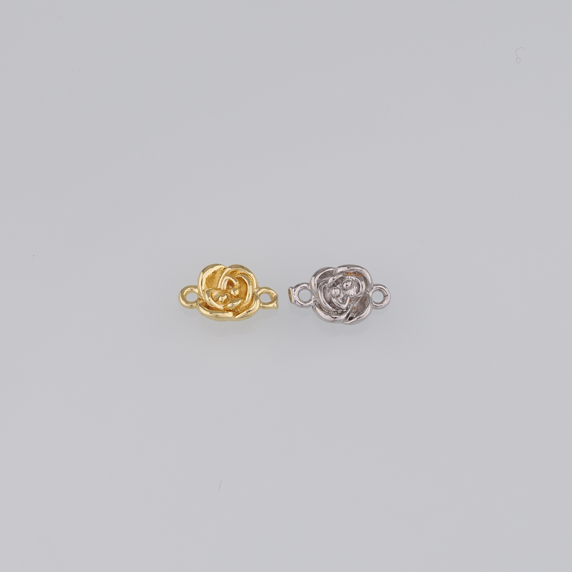 20pcs 18K Gold Filled Flower Connector,Dainty Floral Charm Necklace Bracelet for DIY Jewelry Making Supply