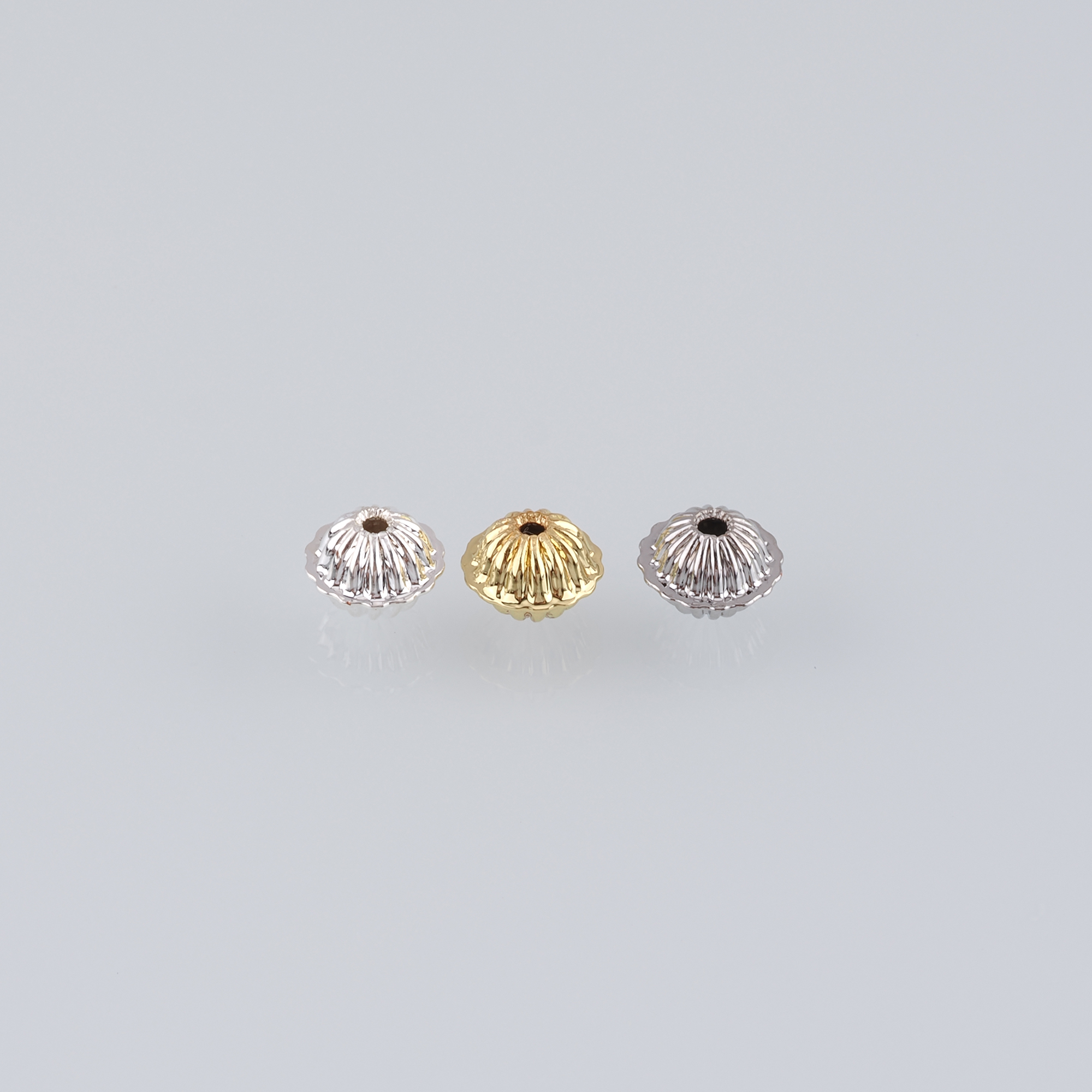 20Pcs 18K Gold Filled Round Flat Spacer Beads,Dainty Round Spacer Beads,DIY Jewelry Making Supply
