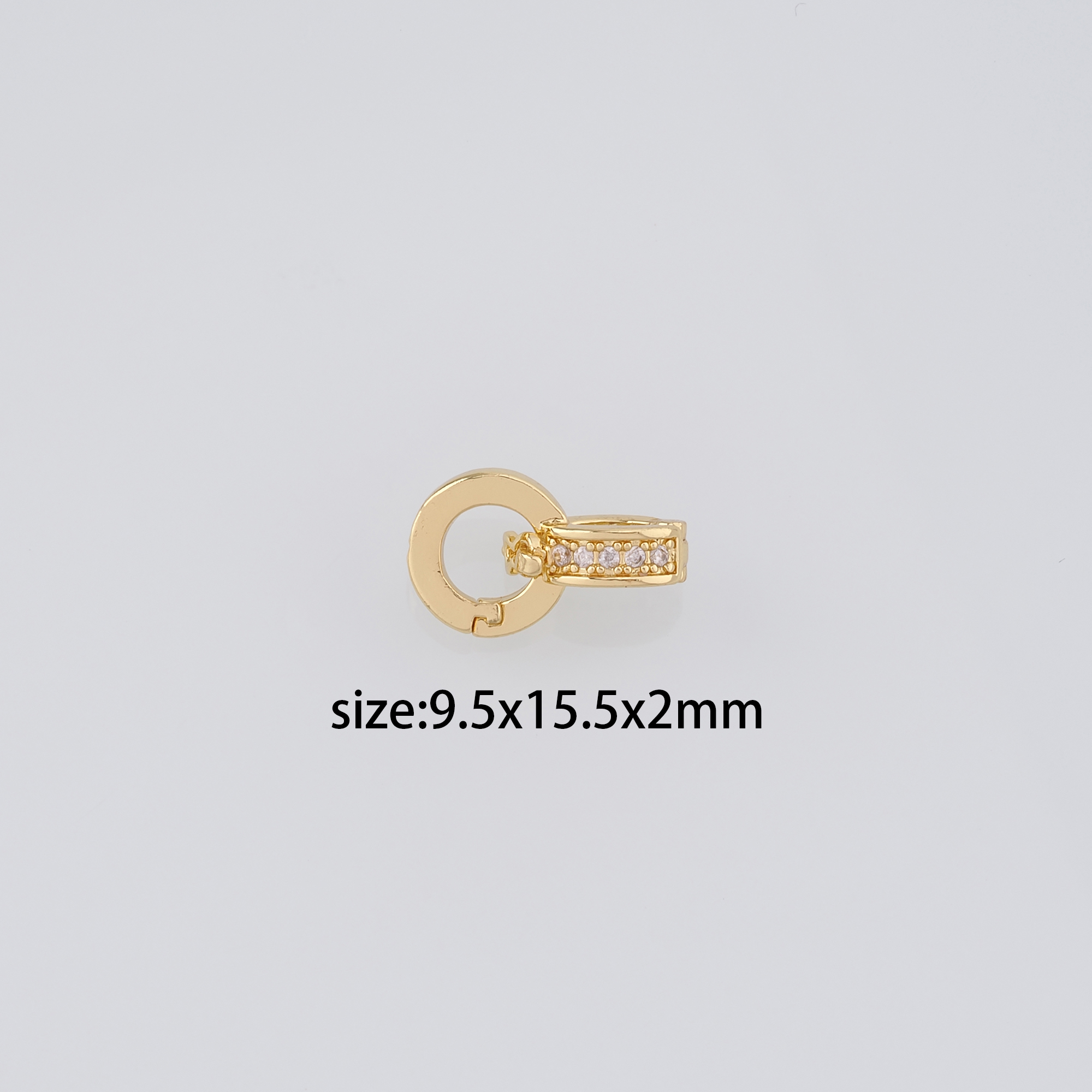 10pcs 18K Gold Filled Round Snap Clasp,Dainty Push Gate Clasp Lock for DIY Jewelry Necklace Bracelet