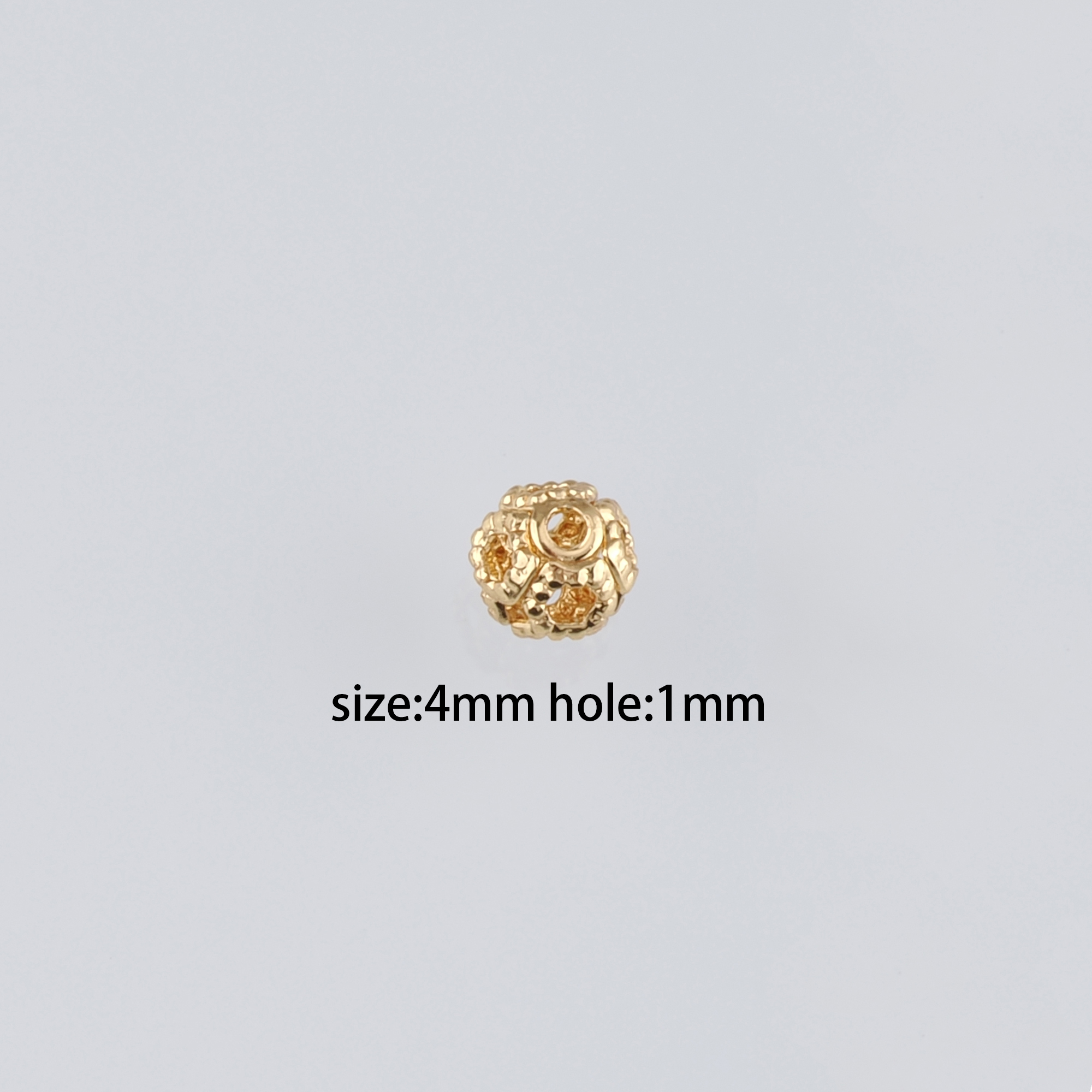 20Pcs 18K Gold Filled Round Spacer Beads,Gold Beads,Ball Bead for Bracelet Jewelry Necklace Making Supply