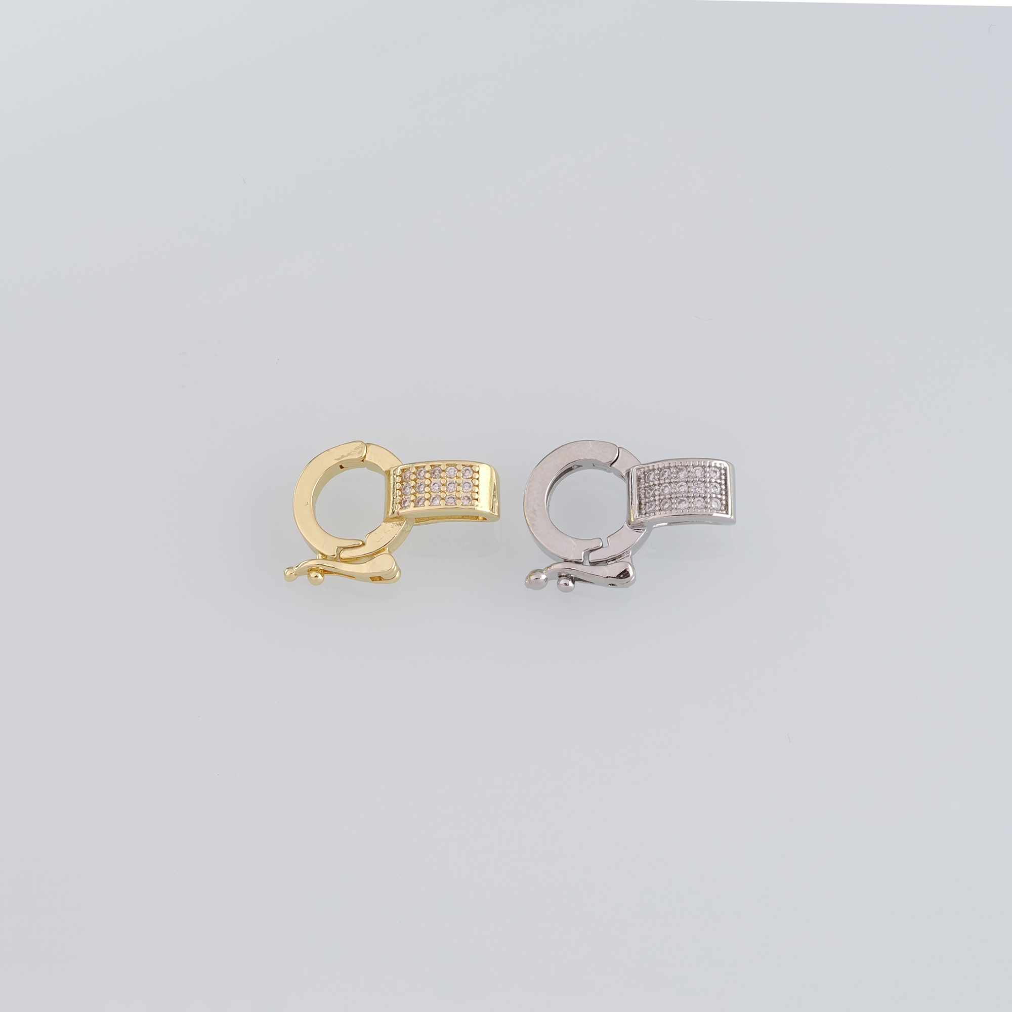 5pcs 18K Gold Filled Round Snap Clasp,Dainty Push Gate Clasp Lock for DIY Jewelry Necklace Bracelet