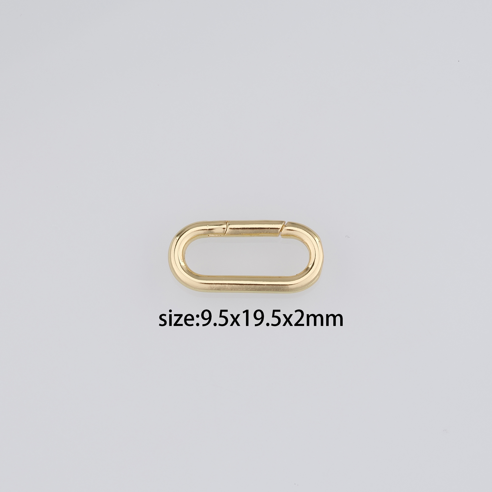 18K Gold Filled Oval Spring Clasp,Push Gate Buckle Bracelet Necklace for DIY Jewelry Finding Necklace Bracelet