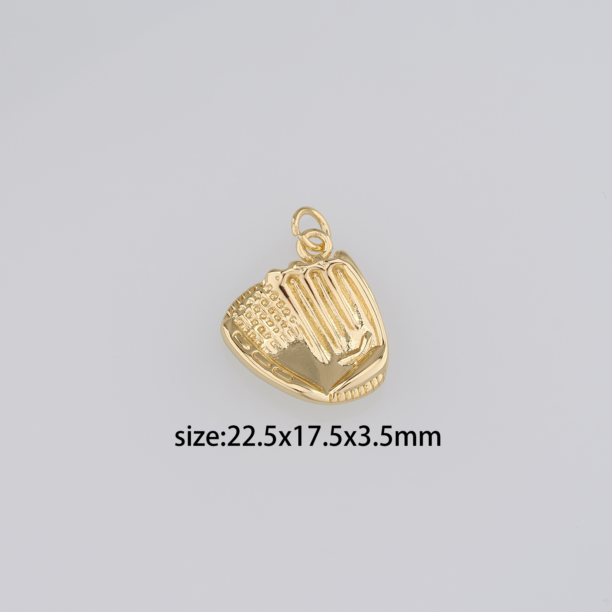 18K Gold Filled Baseball Glove Pendant,Dainty Baseball Charm Earrings Necklace for DIY Jewelry Making Supply