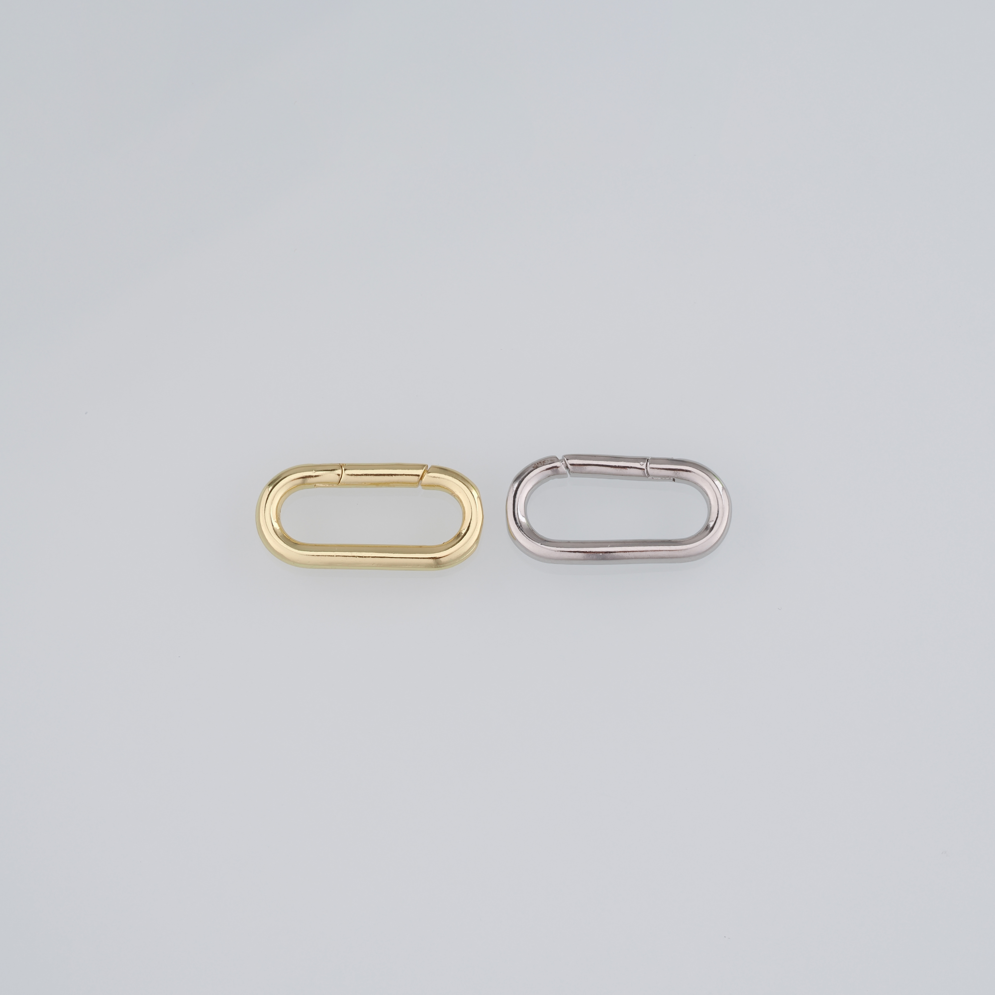 18K Gold Filled Oval Spring Clasp,Push Gate Buckle Bracelet Necklace for DIY Jewelry Finding Necklace Bracelet