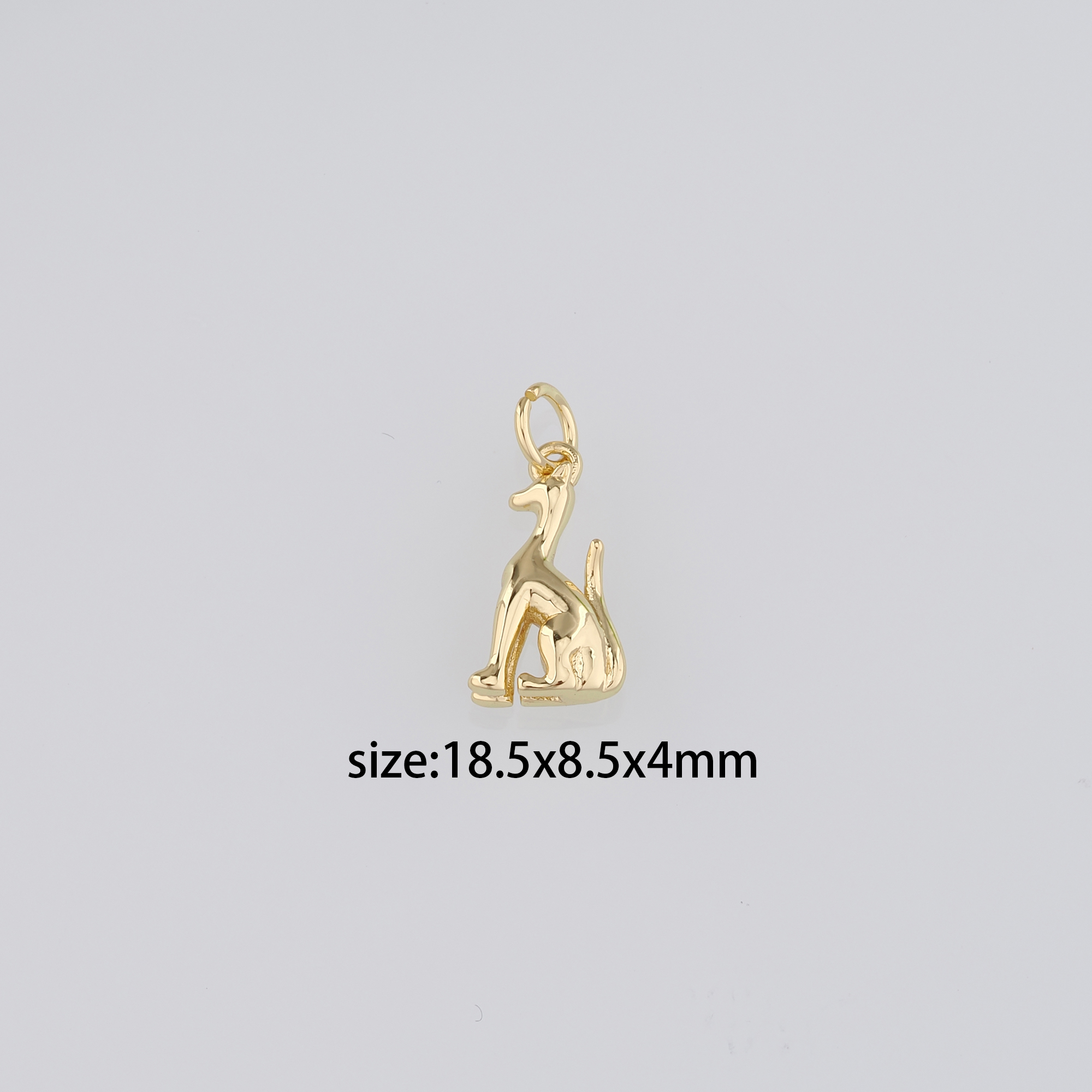 18K Gold Filled Dog Pendant,Dainty Dog Chamr Earrings Necklace for DIY Jewelry Making Supply