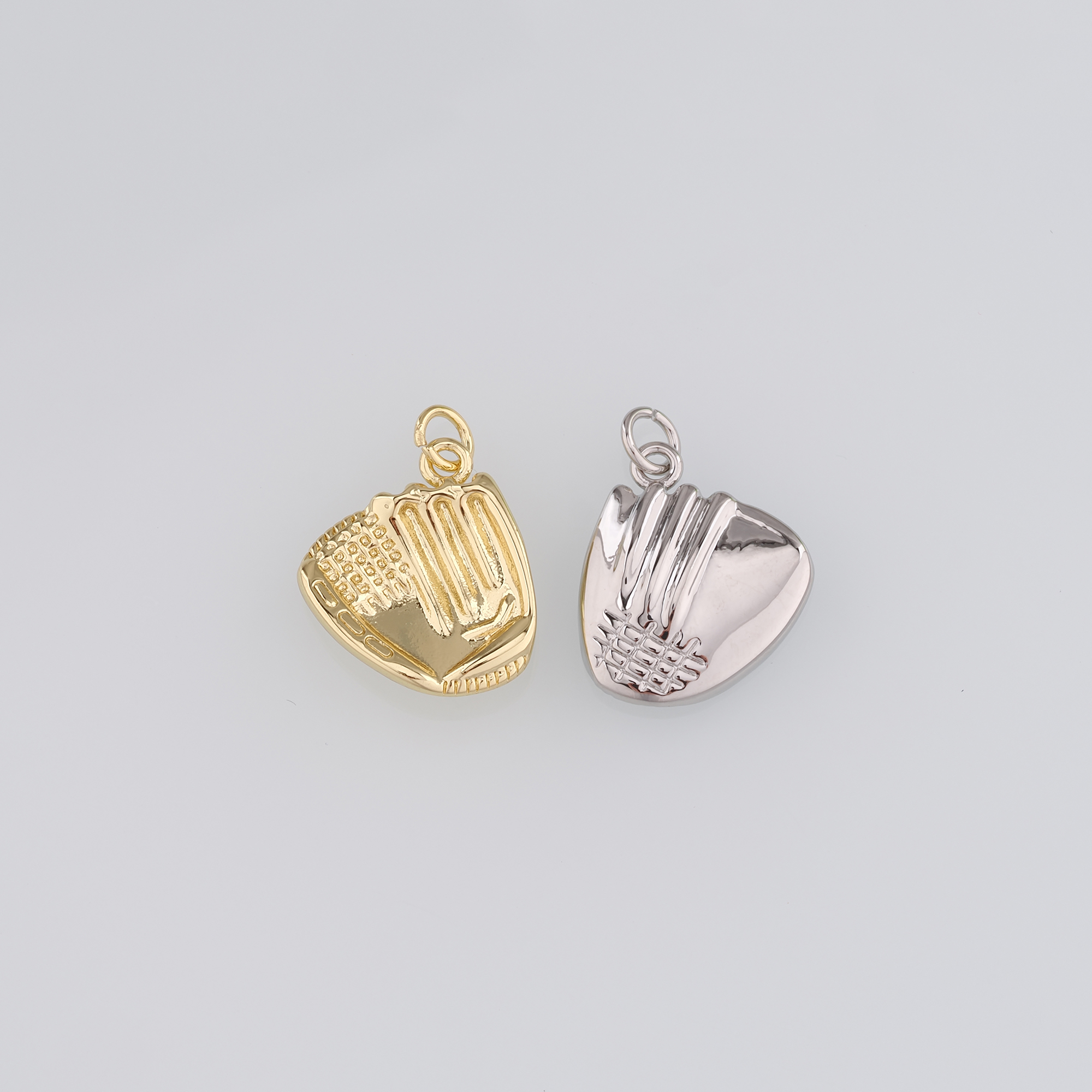 18K Gold Filled Baseball Glove Pendant,Dainty Baseball Charm Earrings Necklace for DIY Jewelry Making Supply