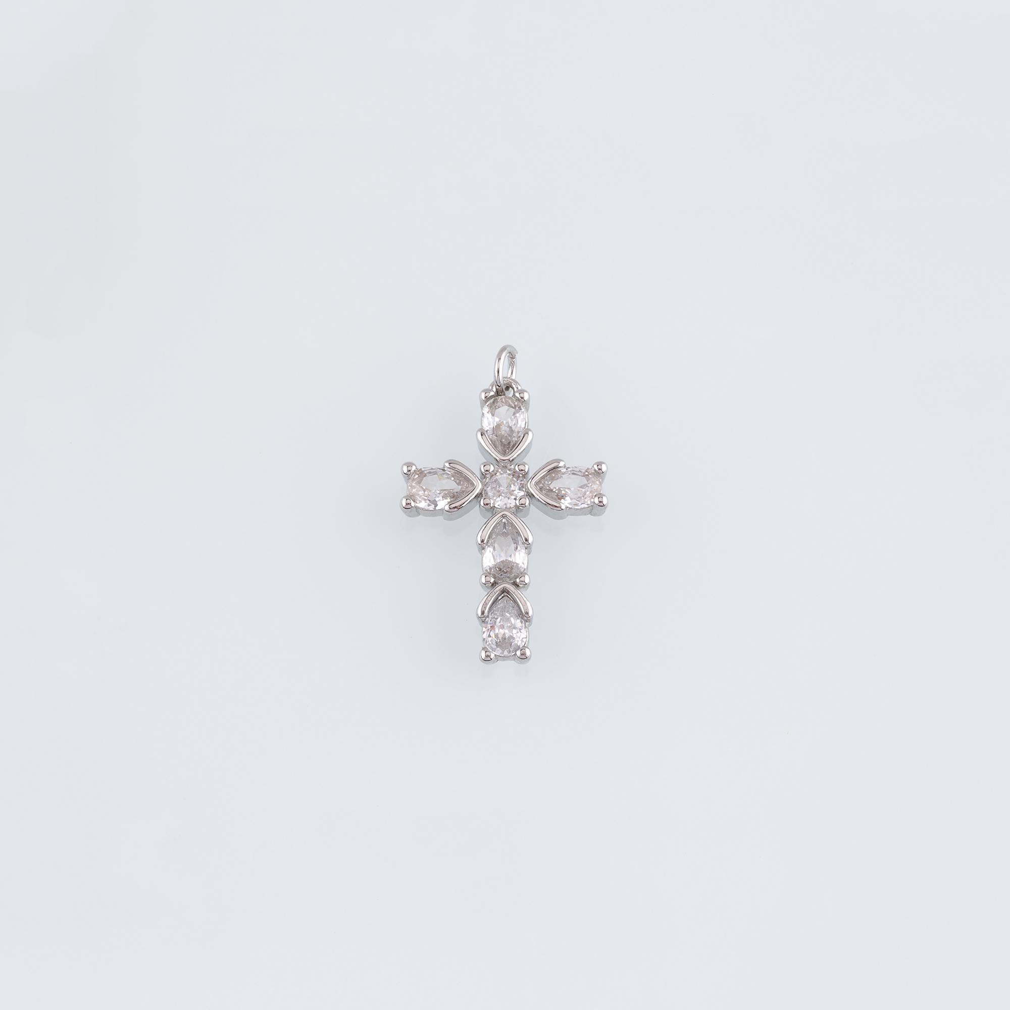 18K Gold Filled Cross Pendant,CZ Micro Pave Cross Charm Earrings Necklace for DIY Jewelry Making Supply