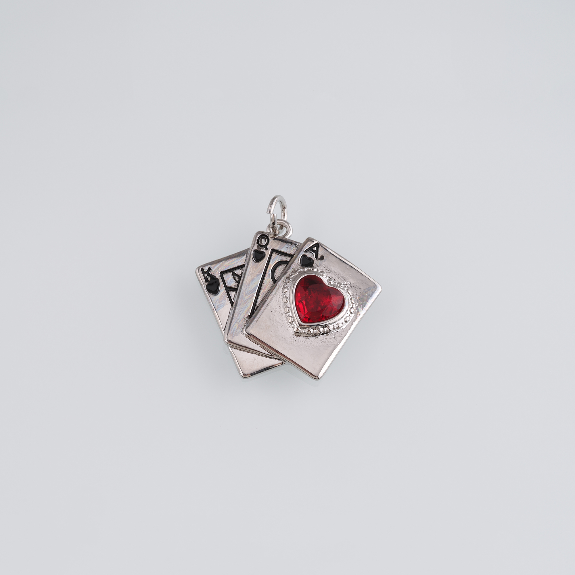 18K Gold Filled Poker Pendant,Playing Card Charm Earrings Necklace for DIY Jewelry Making Supply