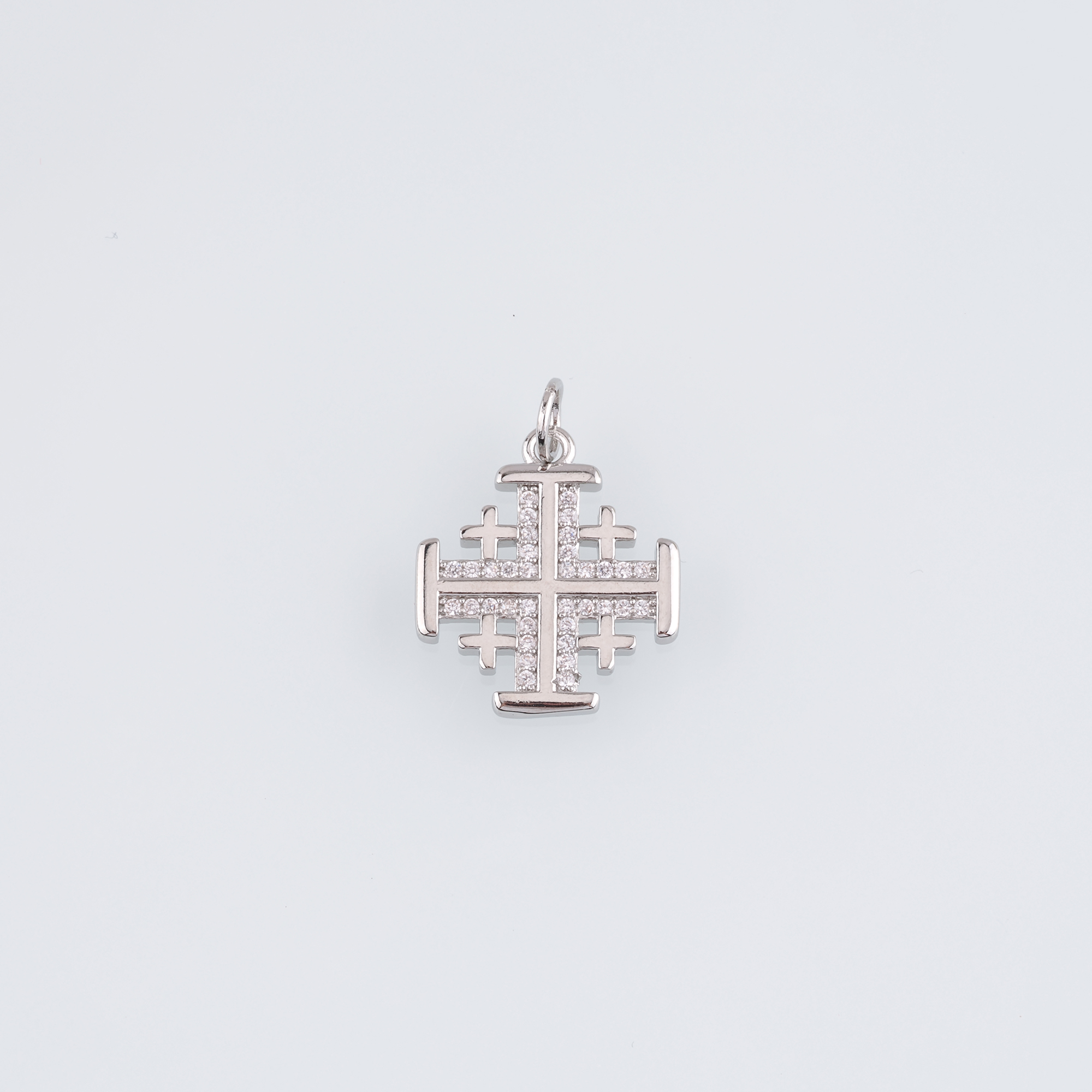 18K Gold Filled Cross Pendant,CZ Micro Pave Cross Charm Earrings Necklace for DIY Jewelry Making Supply