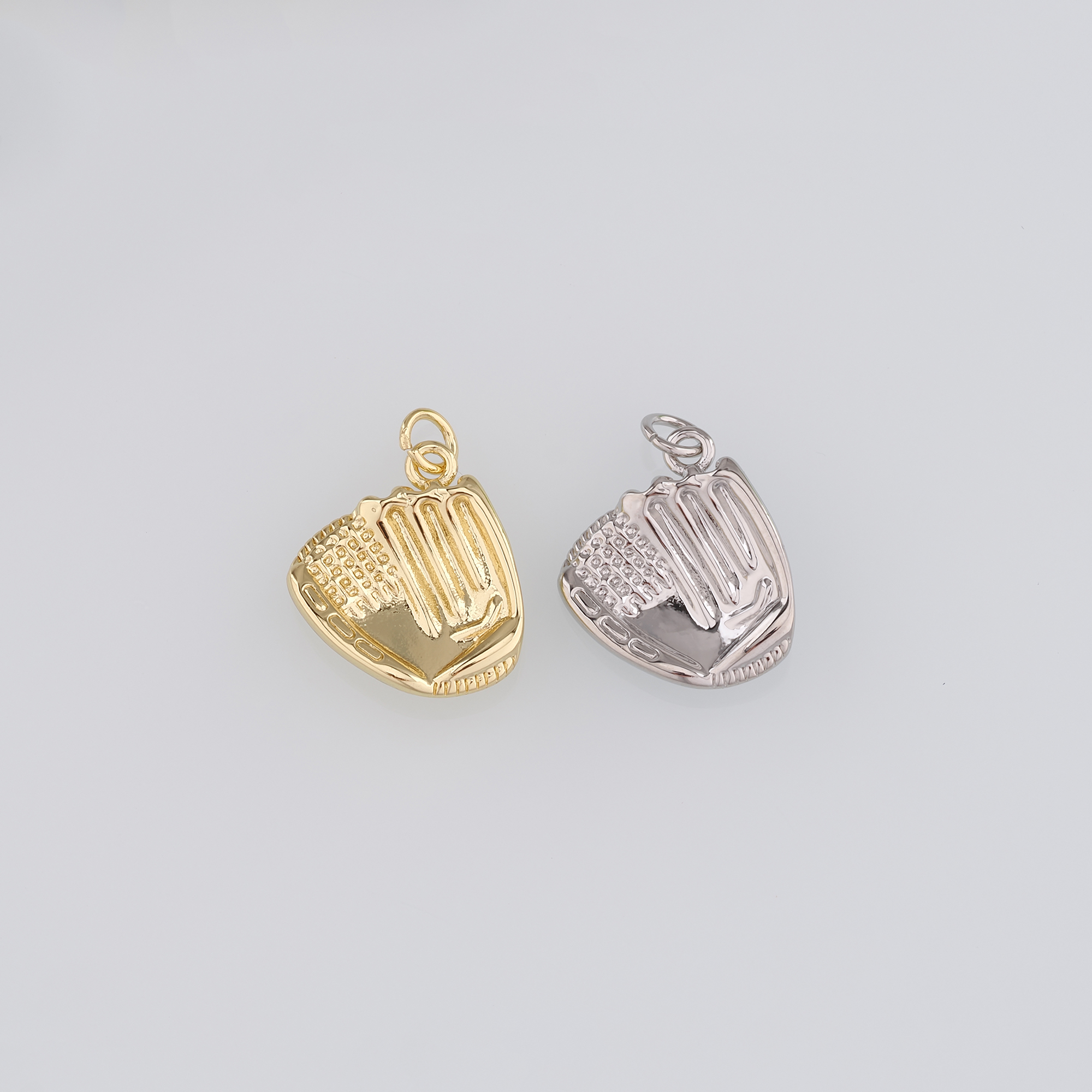 18K Gold Filled Baseball Glove Pendant,Dainty Baseball Charm Earrings Necklace for DIY Jewelry Making Supply
