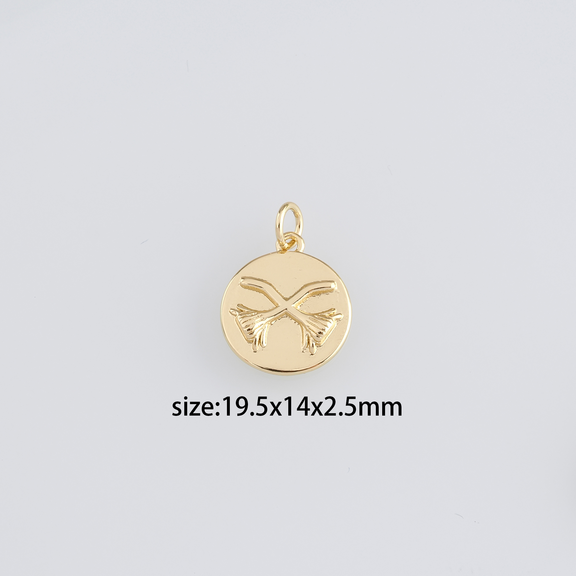 18K Gold Filled Broom Pendant,Dainty Witch Broom Charm Earrings Necklace for DIY Jewelry Making Supply