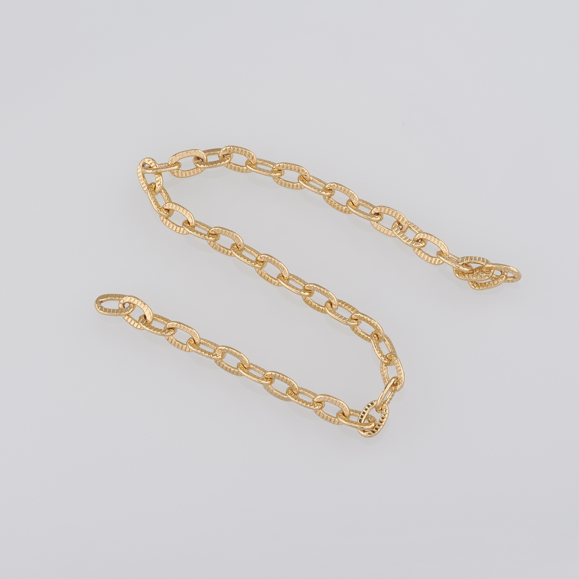 18K Gold Filled Paper Clip Chain Necklace,Dainty Thin Link Chain,Gold Paper Clip Chain Necklace for Women DIY Jewelry Making Supply