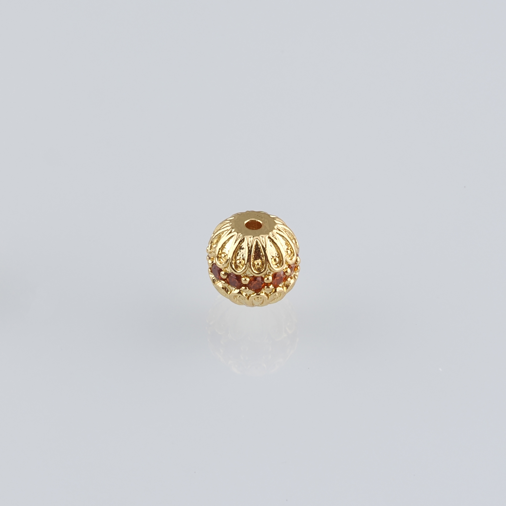 18K Gold Filled Round Spacer Beads,Gold Beads,Ball Bead for Bracelet Jewelry Necklace Making Supply