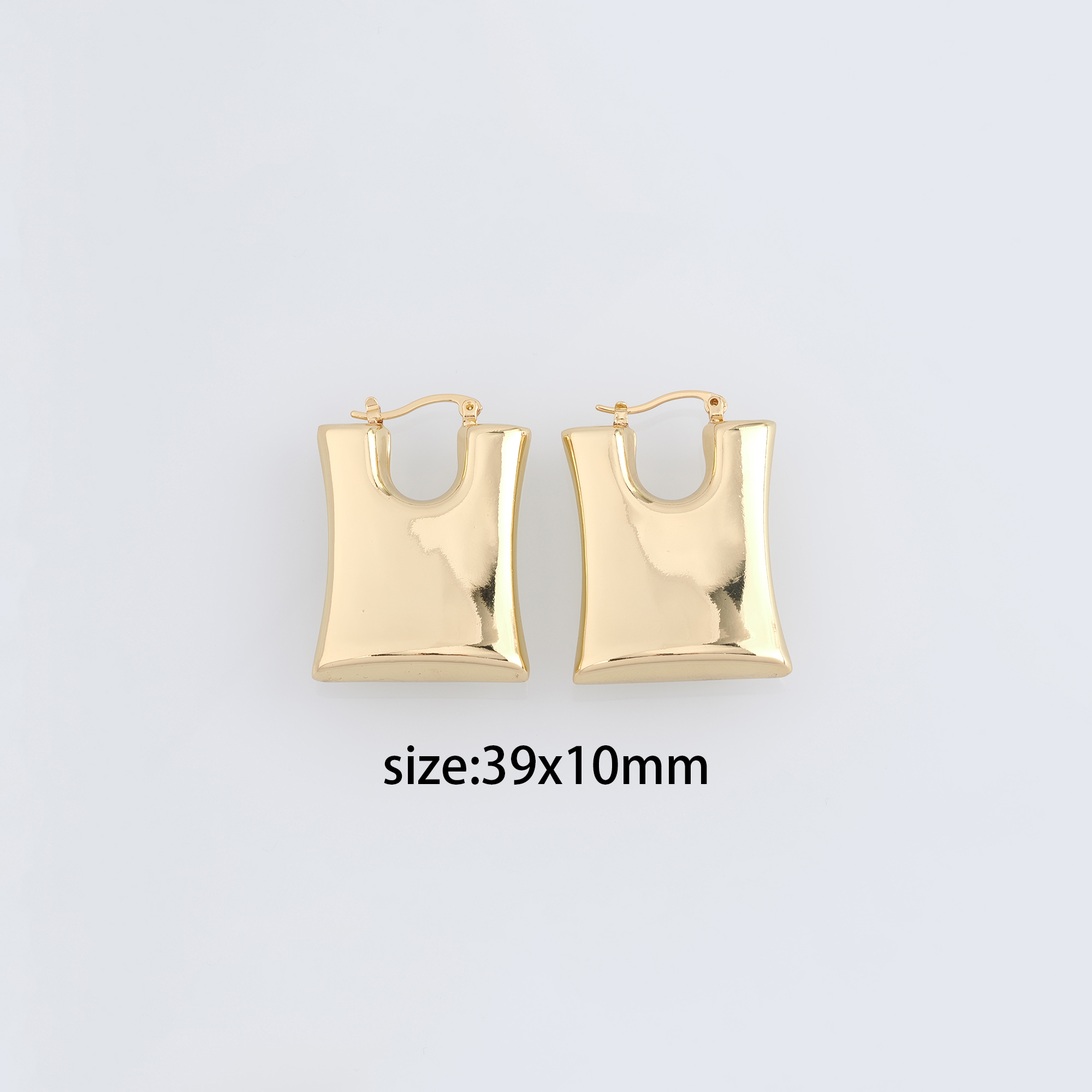 18K Gold Filled Rectangle Hoop Earring,Minimalist Earrings,Gold Hoop Earrings,Huggie Earrings,Gift for Her