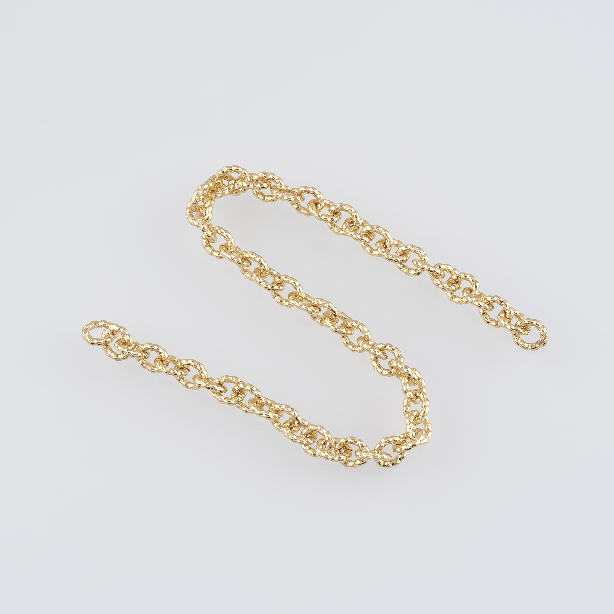 18K Gold Filled Oval Chain Necklace,Dainty Thin Link Chain,Gold Texture Chain Necklace for Women DIY Jewelry Making Supply