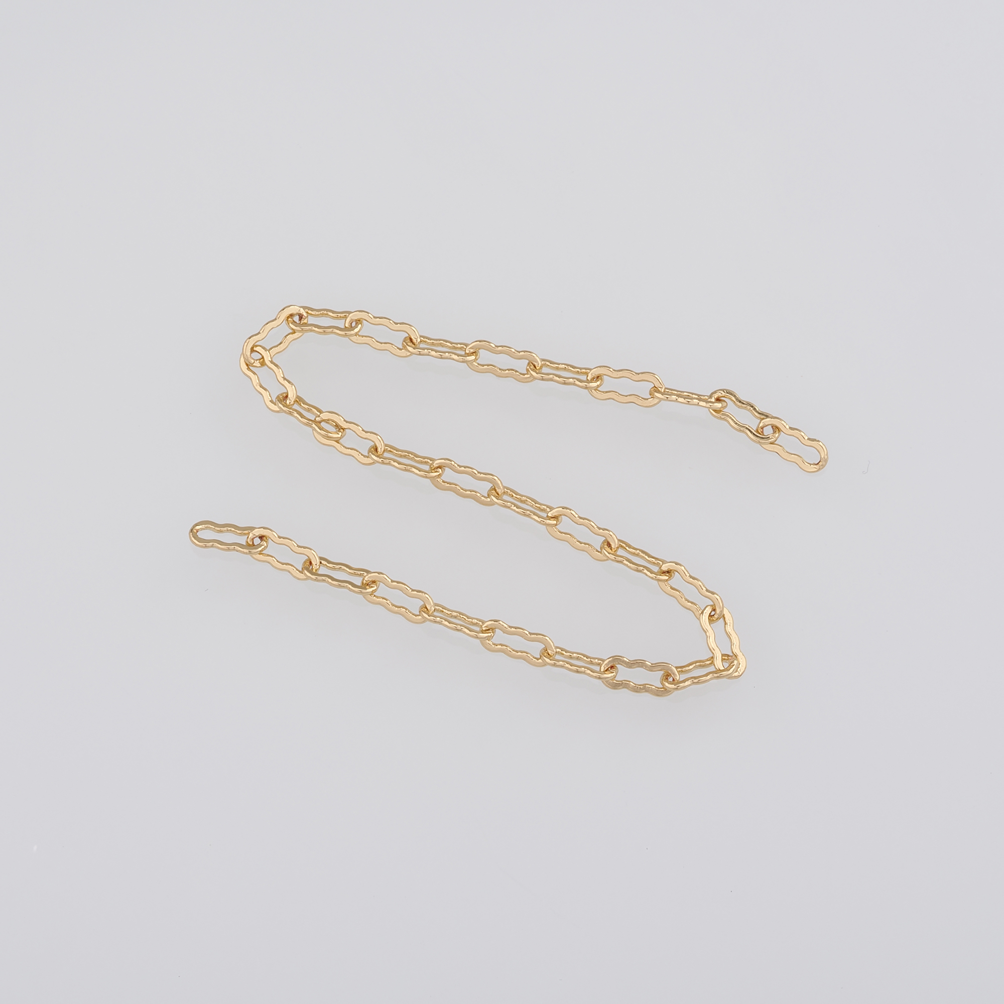 18K Gold Filled Paper Clip Chain Necklace,Dainty Thin Link Chain,Gold Paper Clip Chain Necklace for Women DIY Jewelry Making Supply