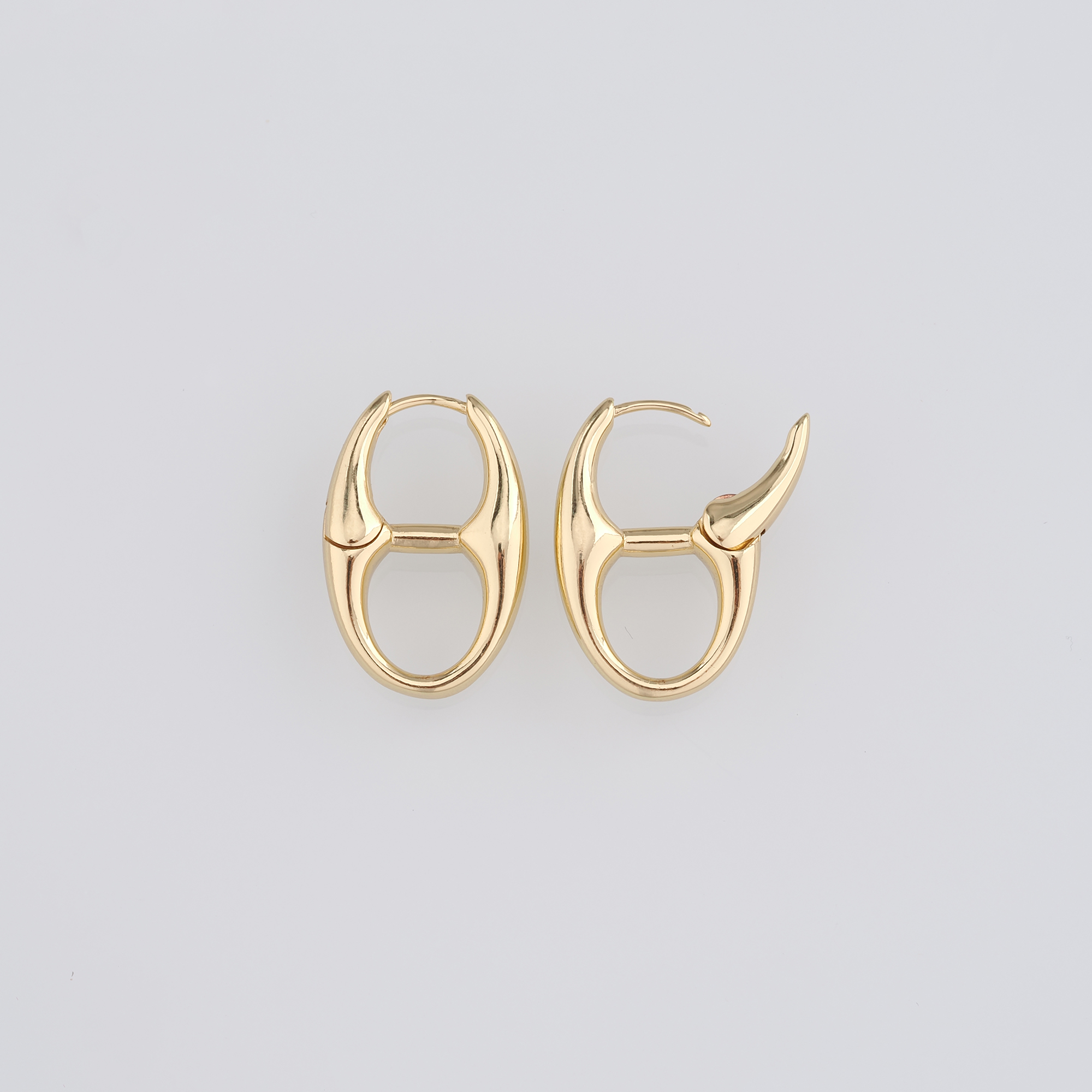 18K Gold Filled Oval Hoop Earrings,Minimalist Hoops,Gold Hoops,Dainty Hoops Huggie,Gift for Her