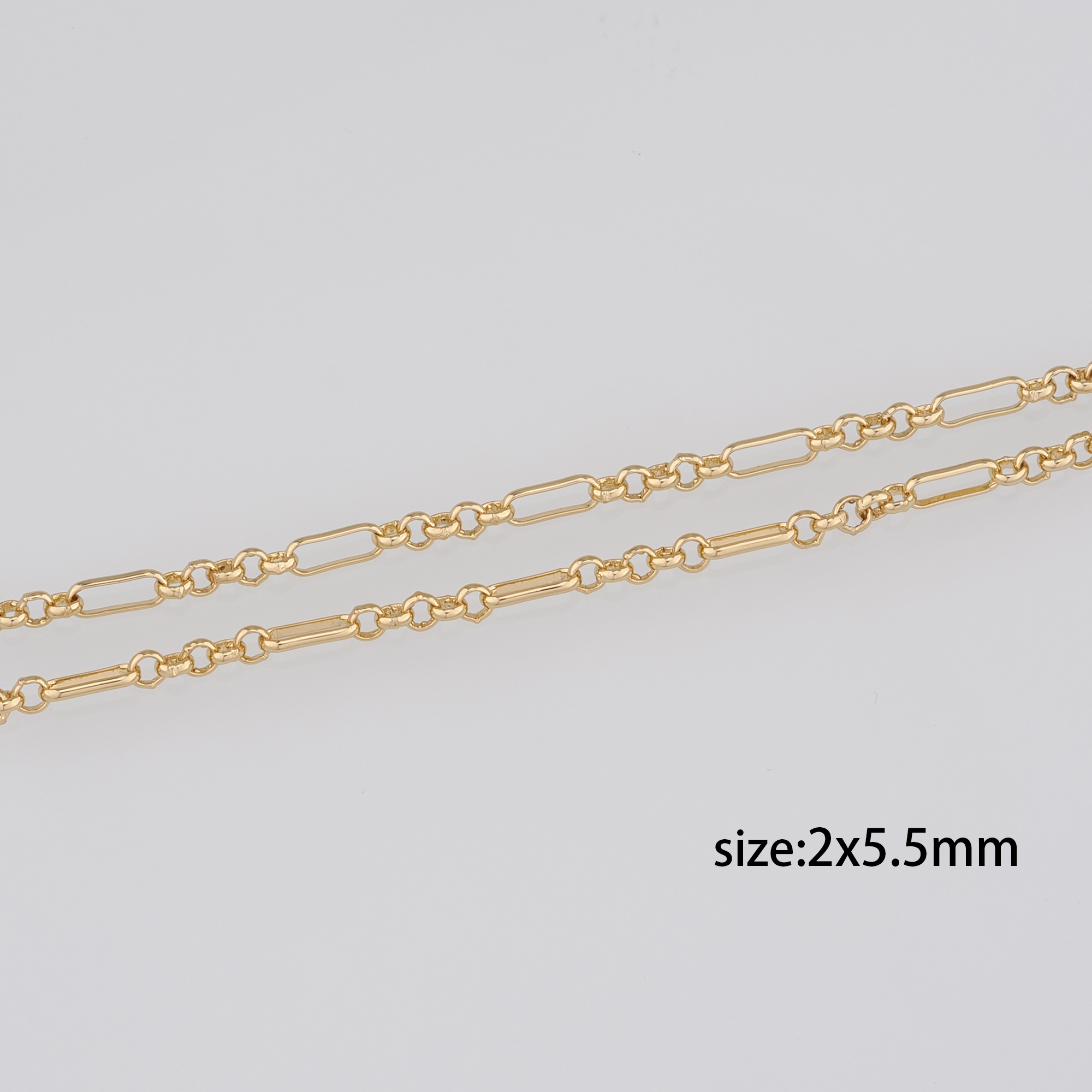 18K Gold Filled Oval Chain Necklace,Dainty Thin Link Chain,Gold Oval Chain Necklace for Women DIY Jewelry Making Supply