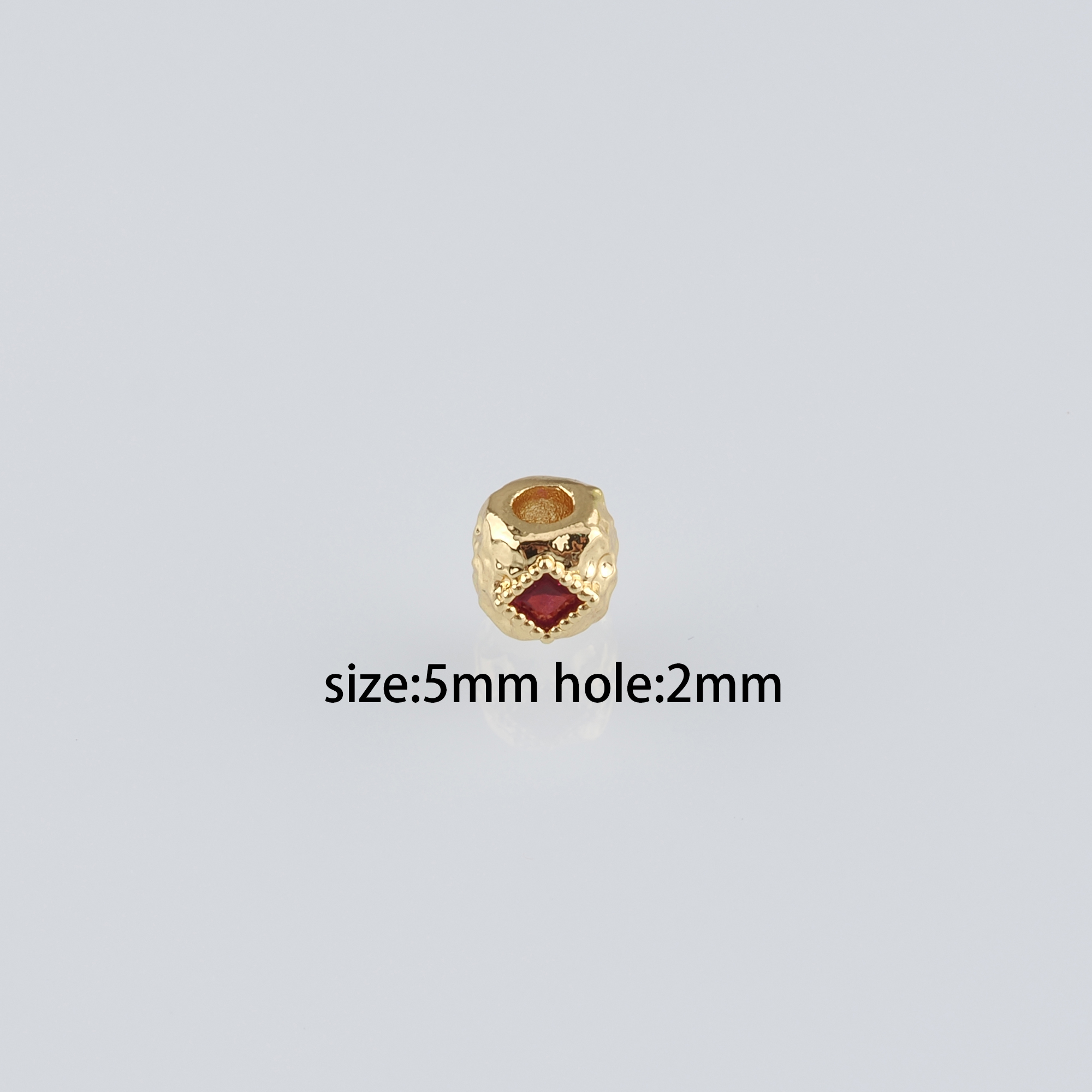 18K Gold Filled Cylinder Spacer Beads,CZ Micro Pave Cylinder Beads for Bracelet Jewelry Necklace Making Supply